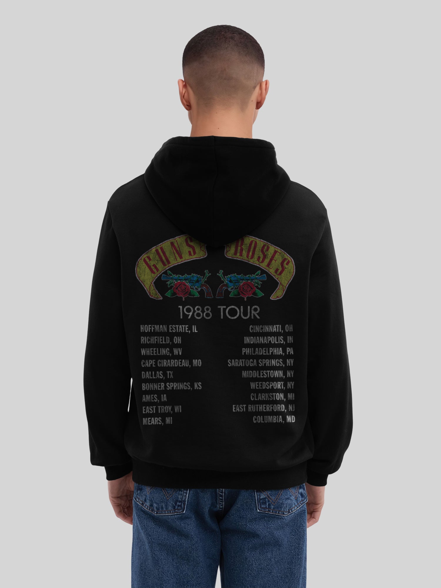 Guns N 'Roses 1988 Tour | Sudadera con capucha regular para hombres