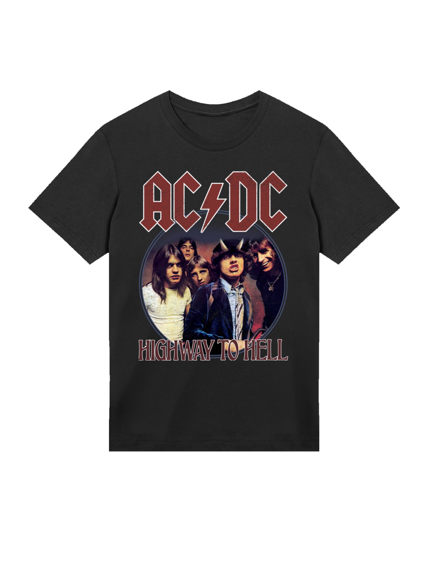 AC / DC Highway to Hell Circle T-shirt organique masculin