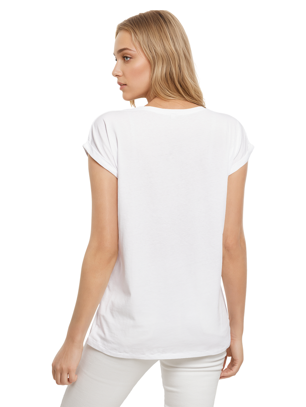 Heart Tree Watercolor Ladies Extended Shoulder T-Shirt