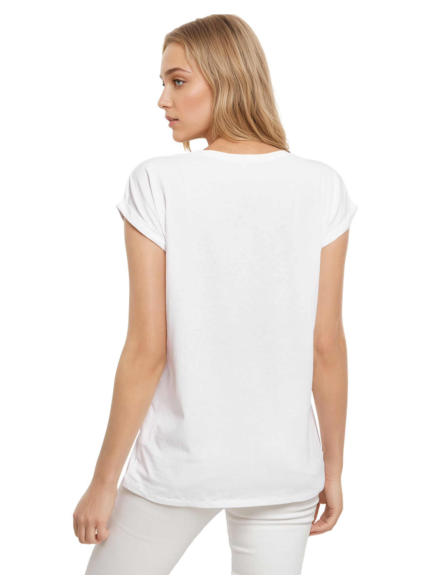 Heart Tree Watercolor Ladies Extended Shoulder T-Shirt