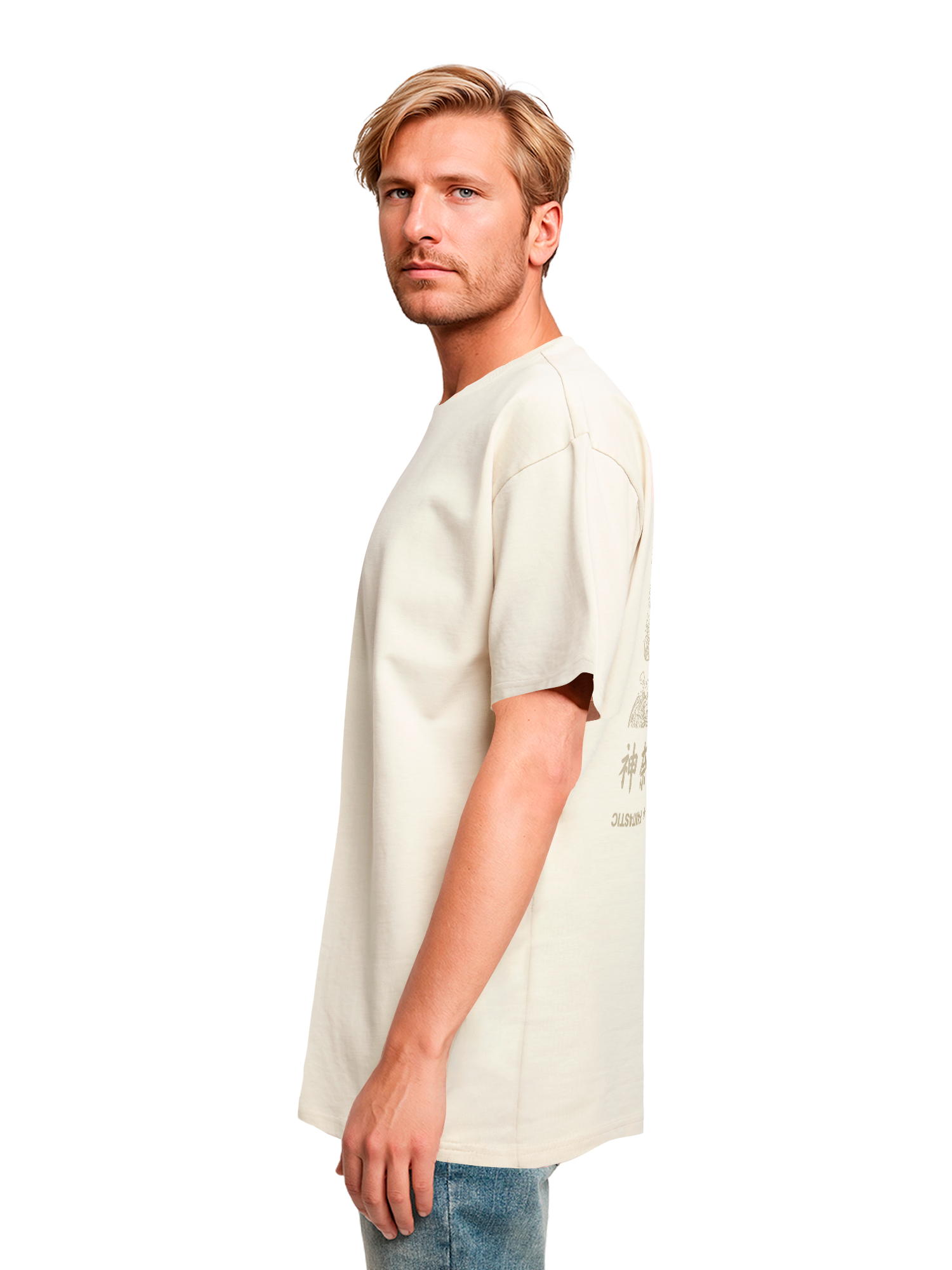 T-shirt surdimensionné lourde Kanagawa Wave