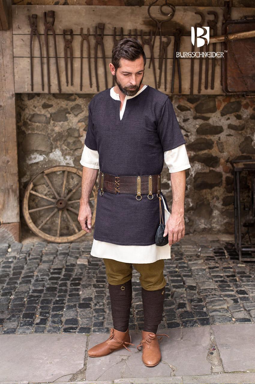 Medieval Tunic Short Sleeve “Aegir“ - Grey