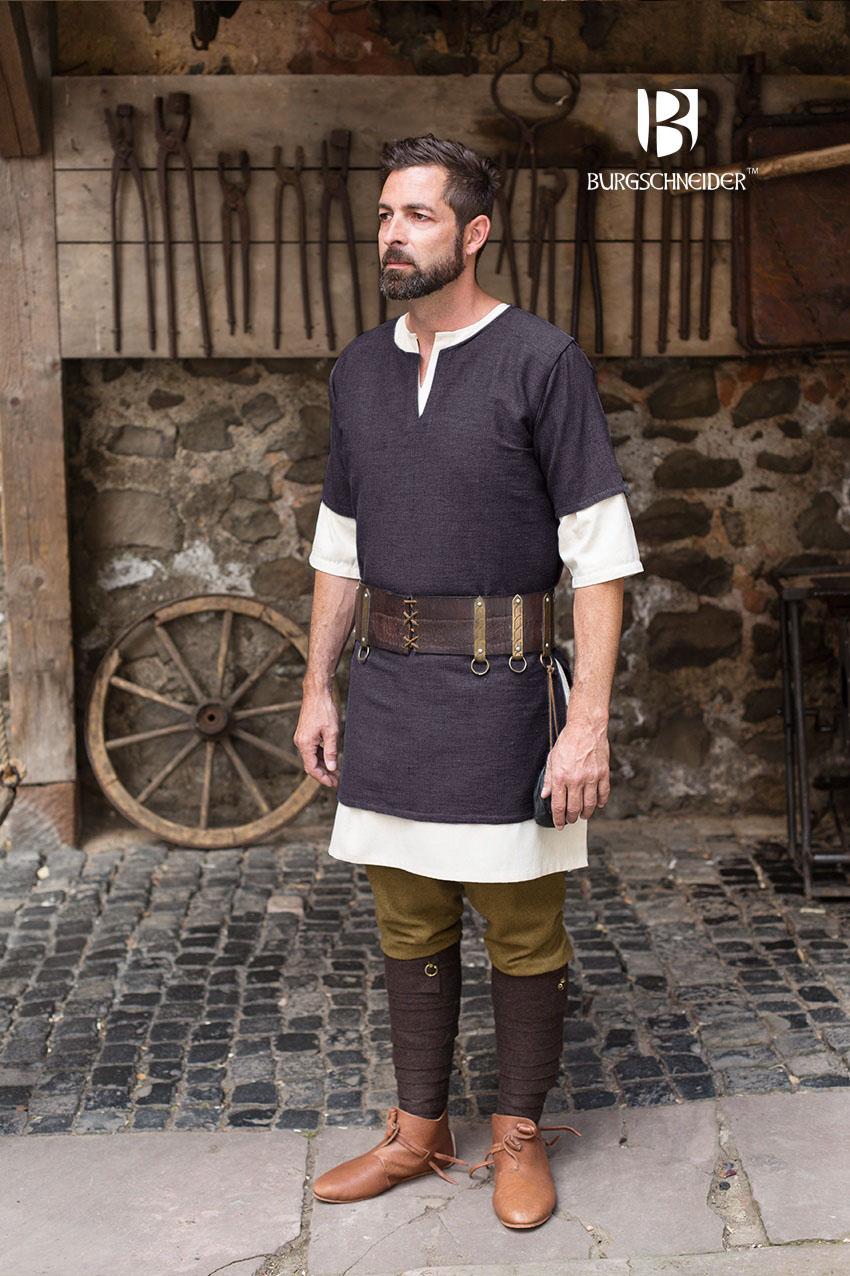 Medieval Tunic Short Sleeve “Aegir“ - Grey