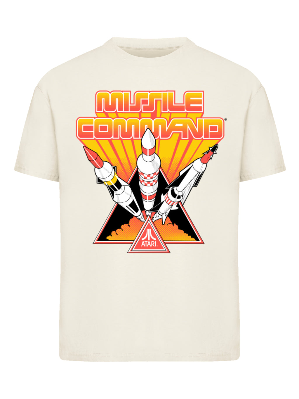 Missile Command Triple Shot Atari Retro Gaming with Ladies Everyday Tee