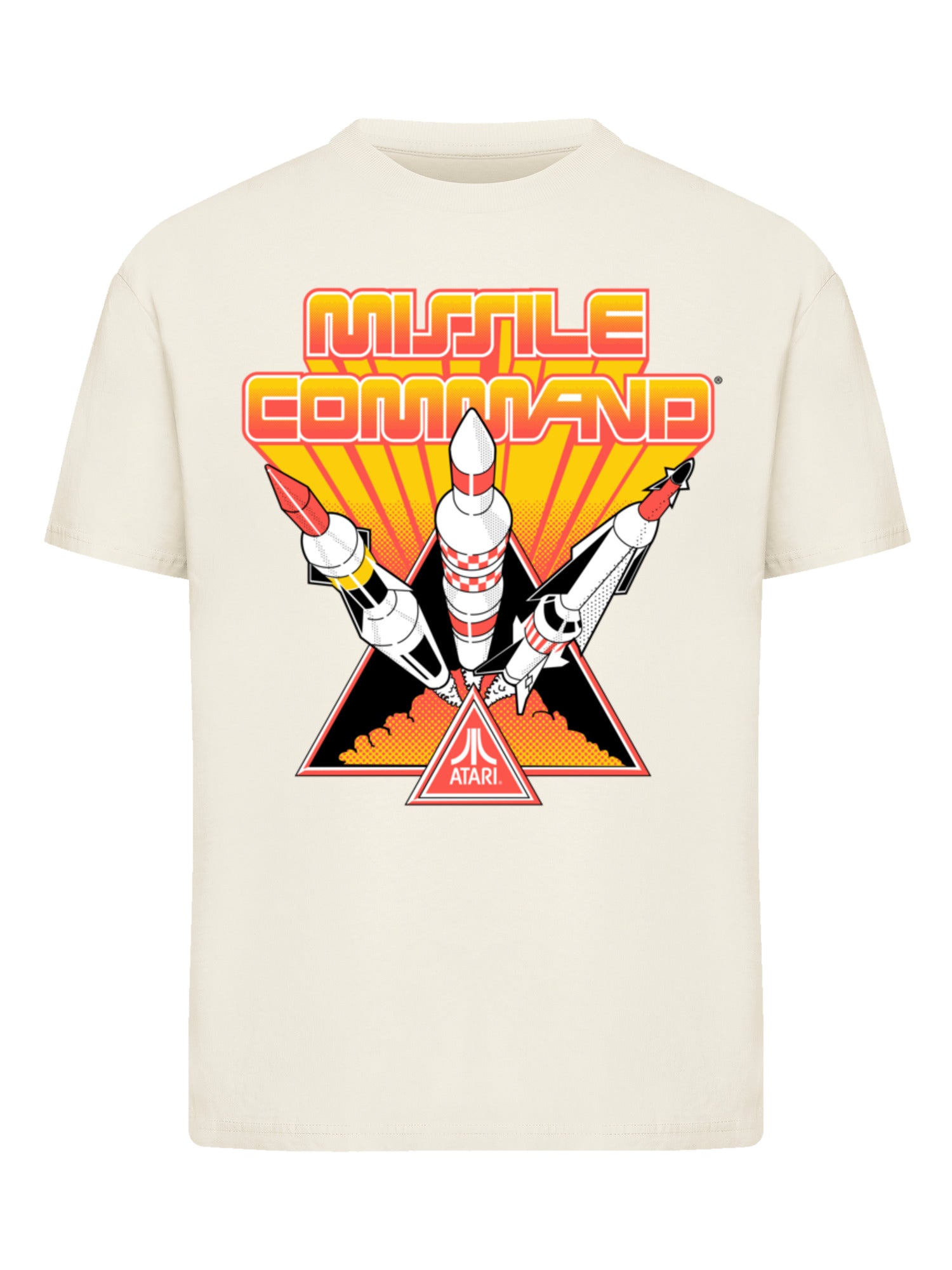 Missile Command Triple Shot Atari Retro Gaming with Ladies Everyday Tee
