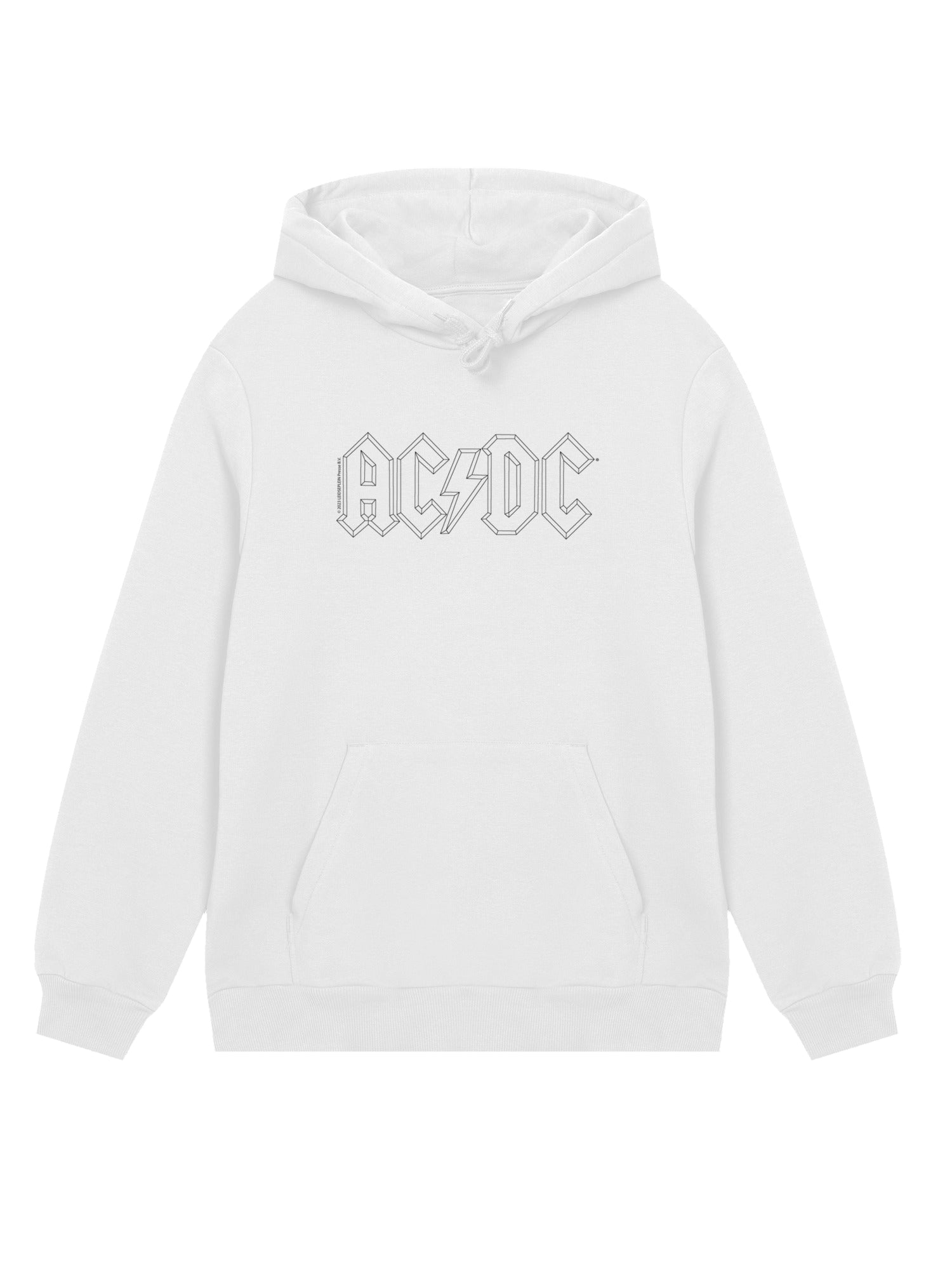 AC / DC Black Outline Logo Organic Hoodie