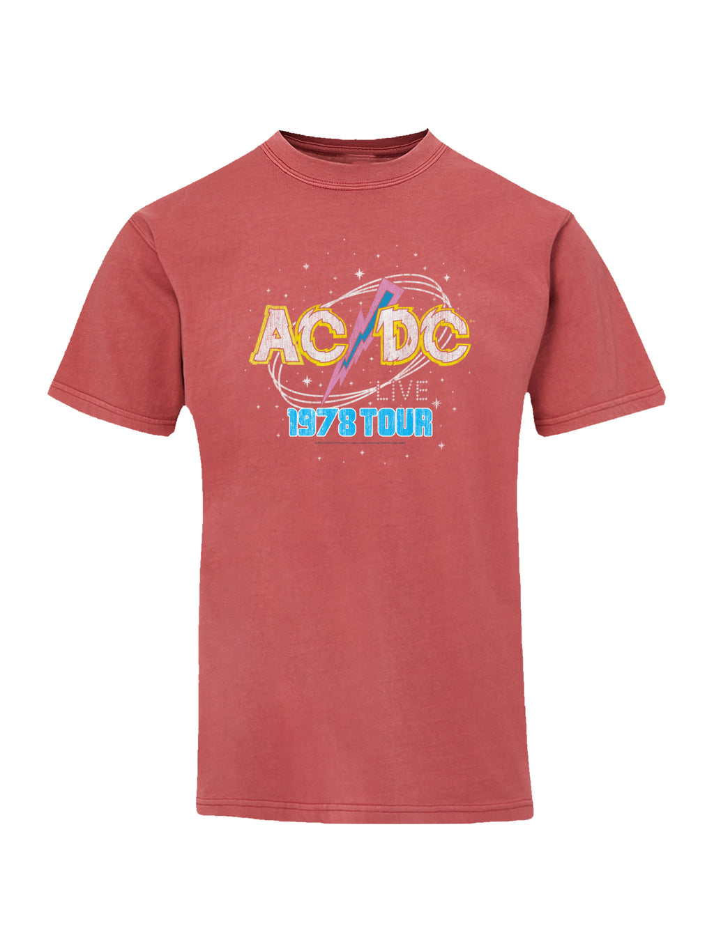ACDC 1981 Live Tour with Coastal Color Tee