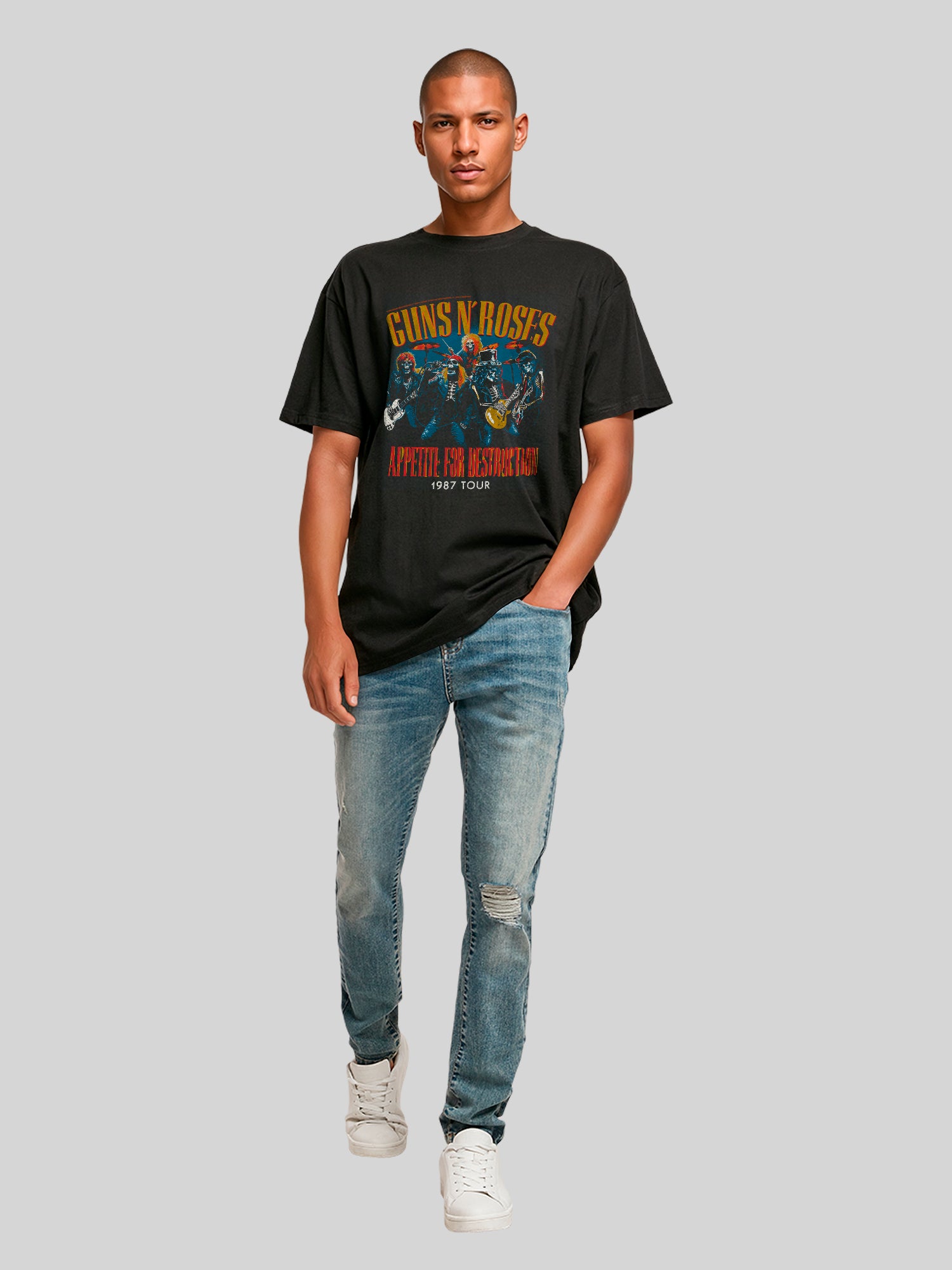 Guns N 'Roses 1987 Tour Vintage | T-shirt surdimensionné lourd