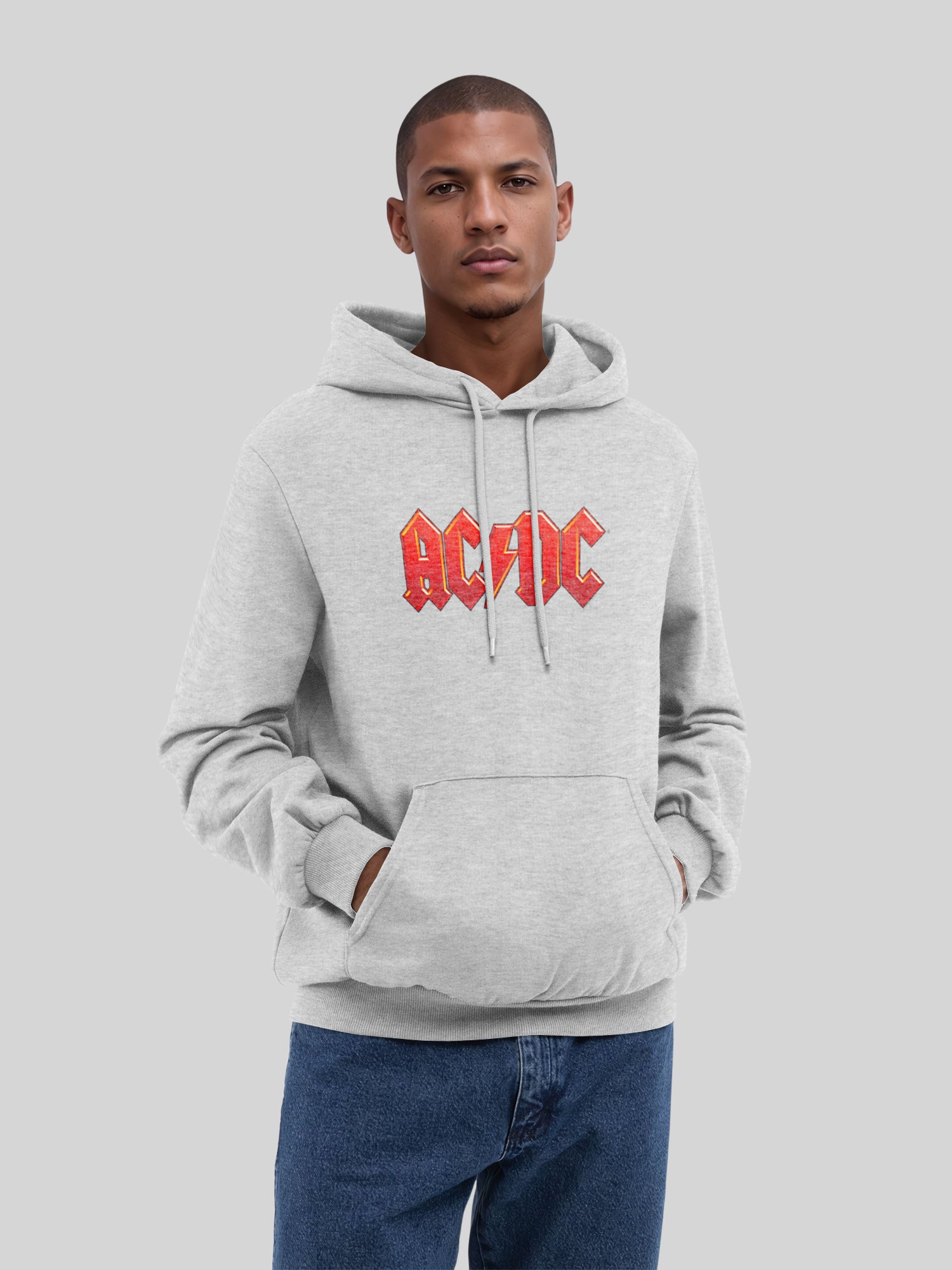 ACDC Dunkelrotes Logo Herren Hoodie