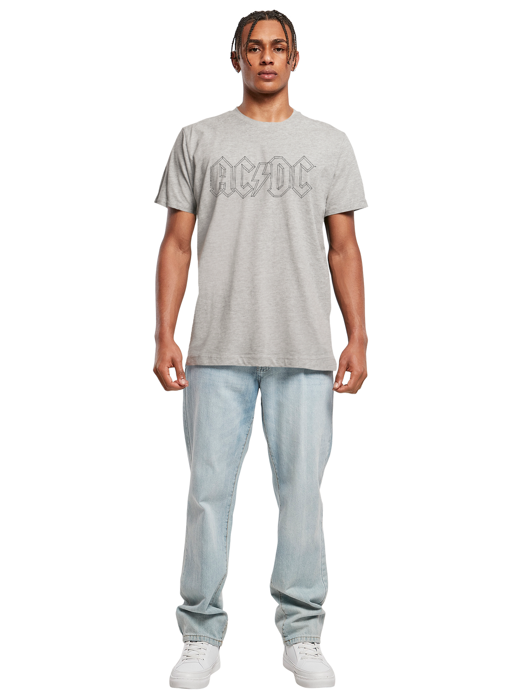 T-shirt logo AC / DC Black Outline