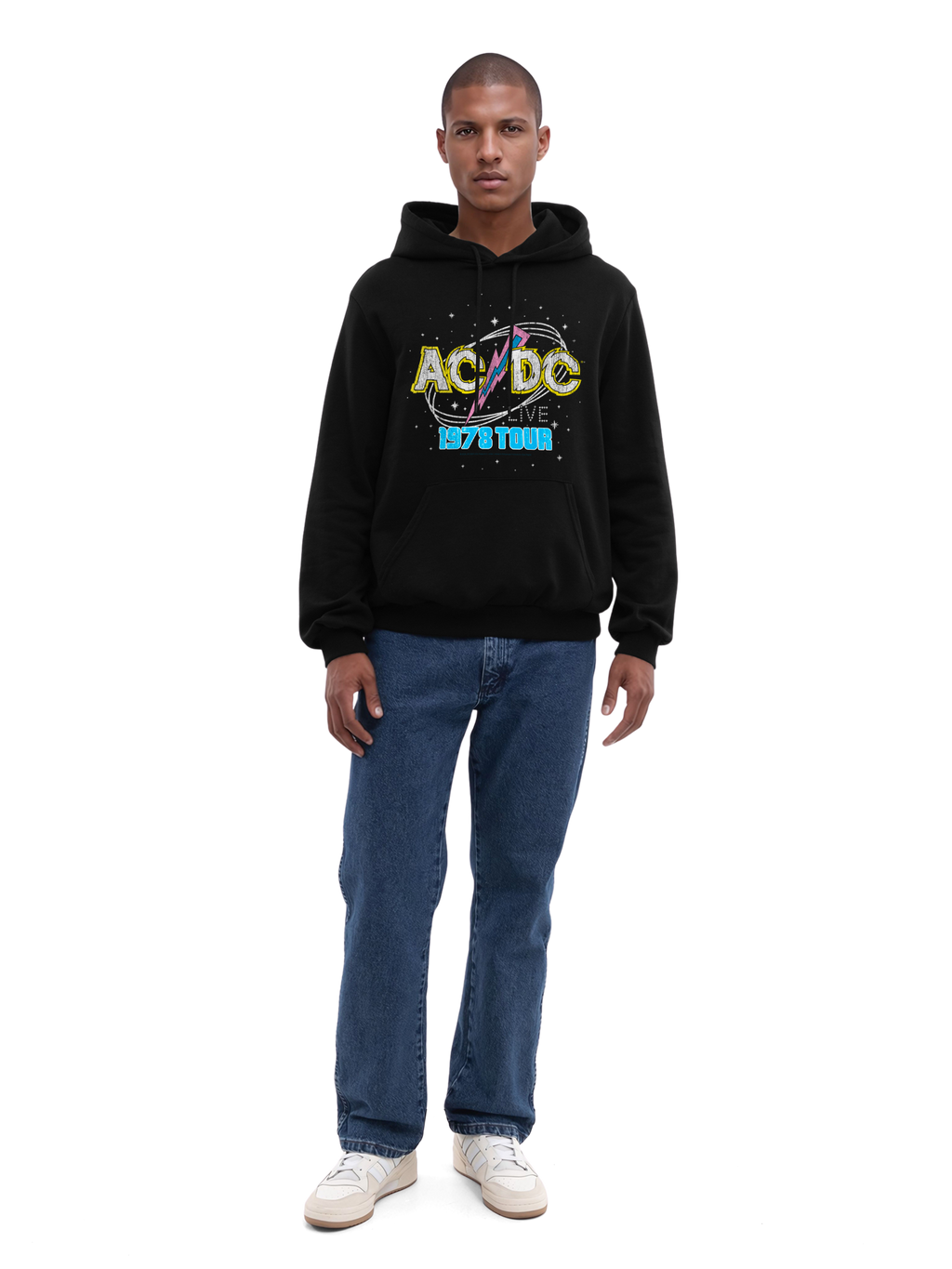 ACDC 1981 Visite en direct avec True Blanks | Hoodie régulier pour hommes