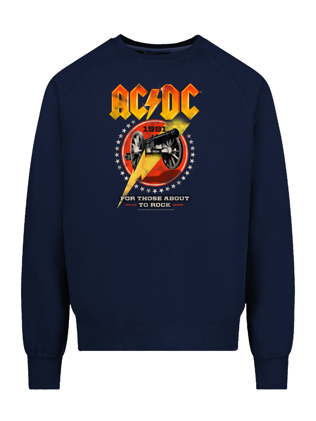 AC/DC Für diejenigen, die rocken wollen 1981 Vintage Fleece Raglan Crew