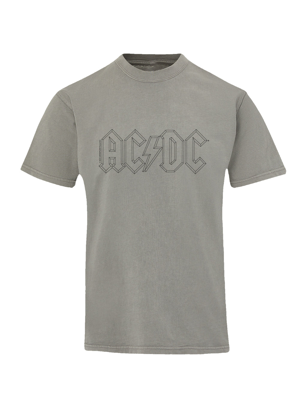 AC/DC Black Outline Logo with Coastal Color Tee