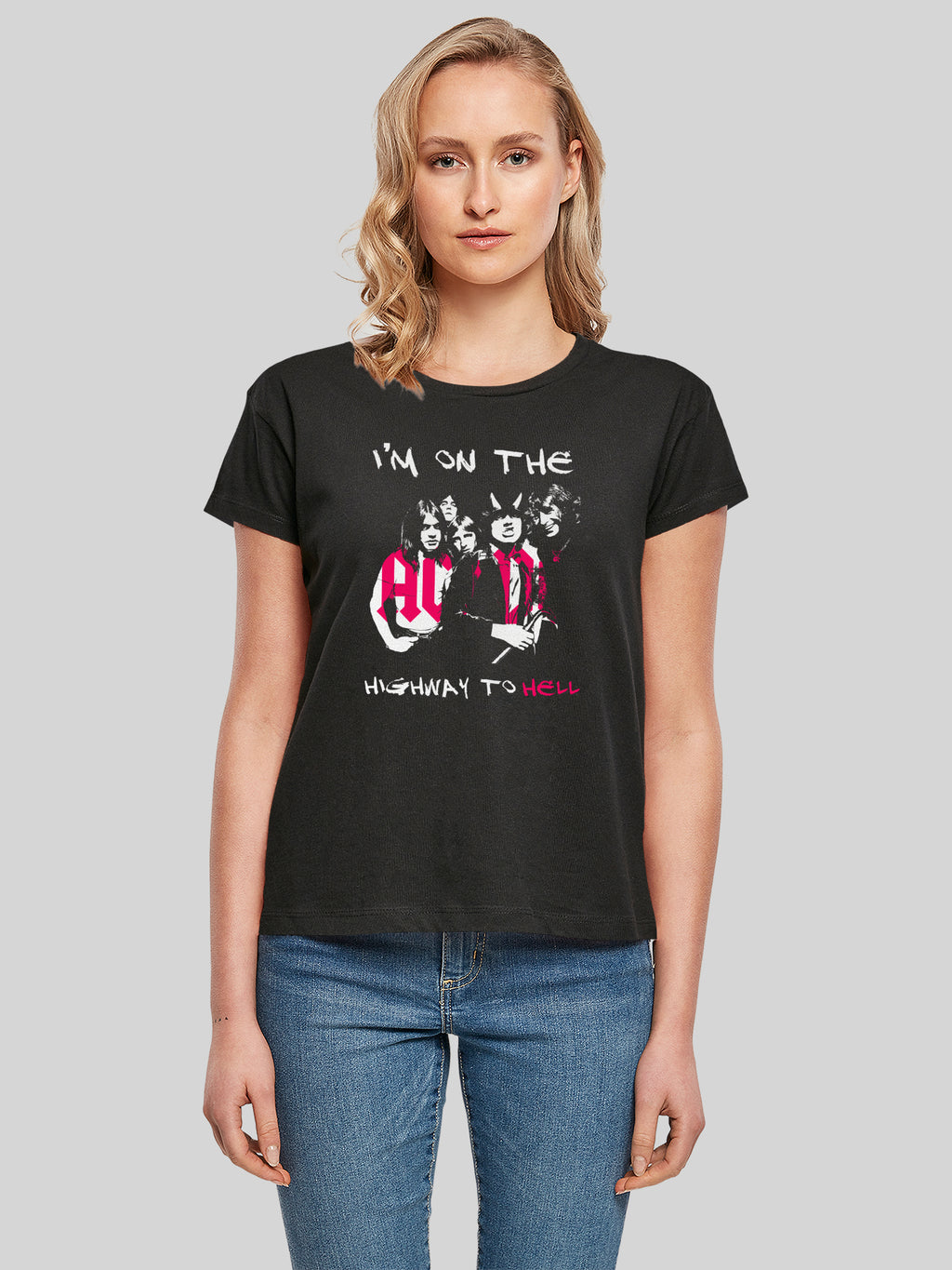 AC/DC I'm On The Highway To Hell Ladies Box T-Shirt