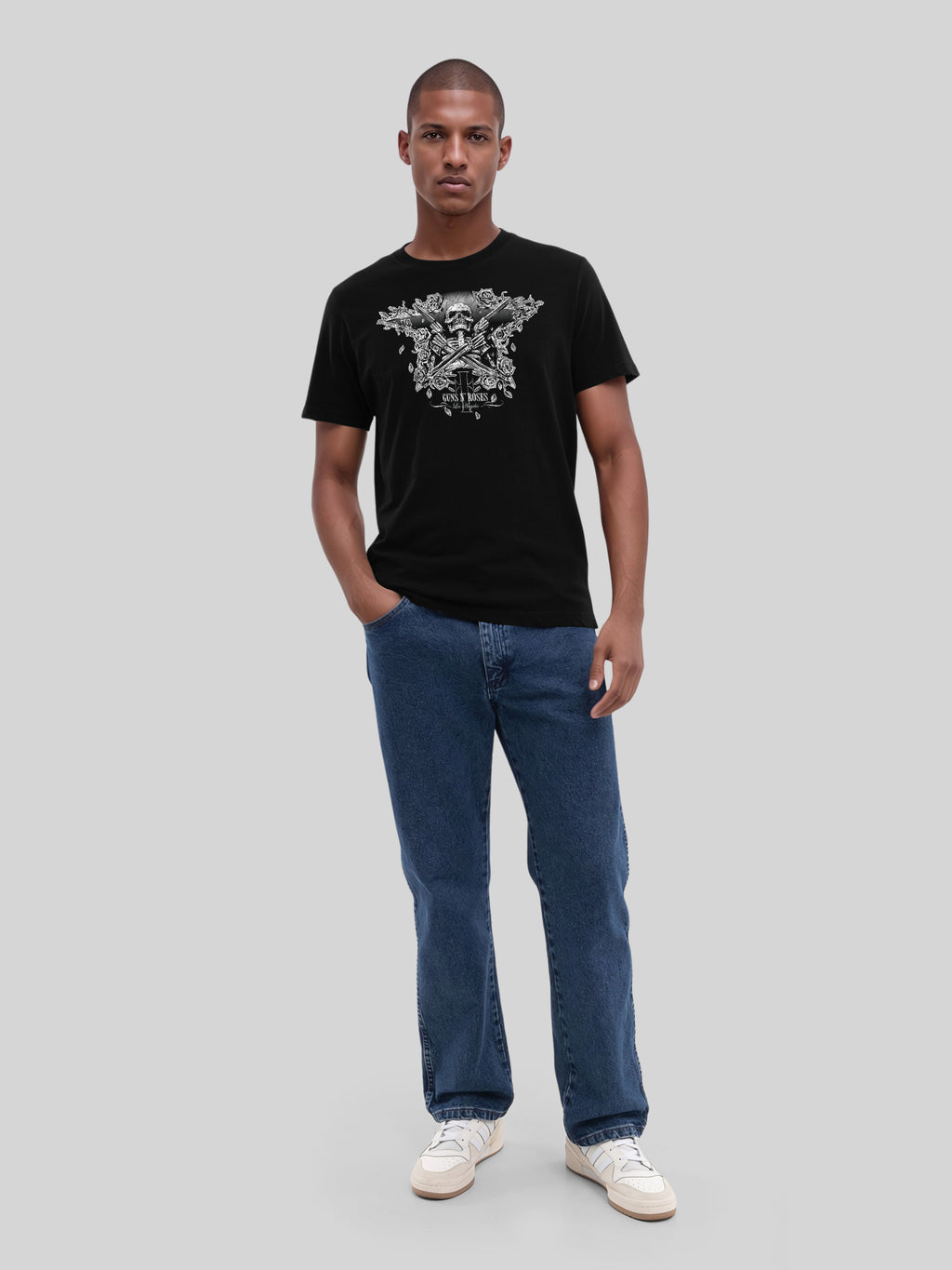 Guns N' Roses Skeleton Guns with True Blanks | Mens Regular Tee