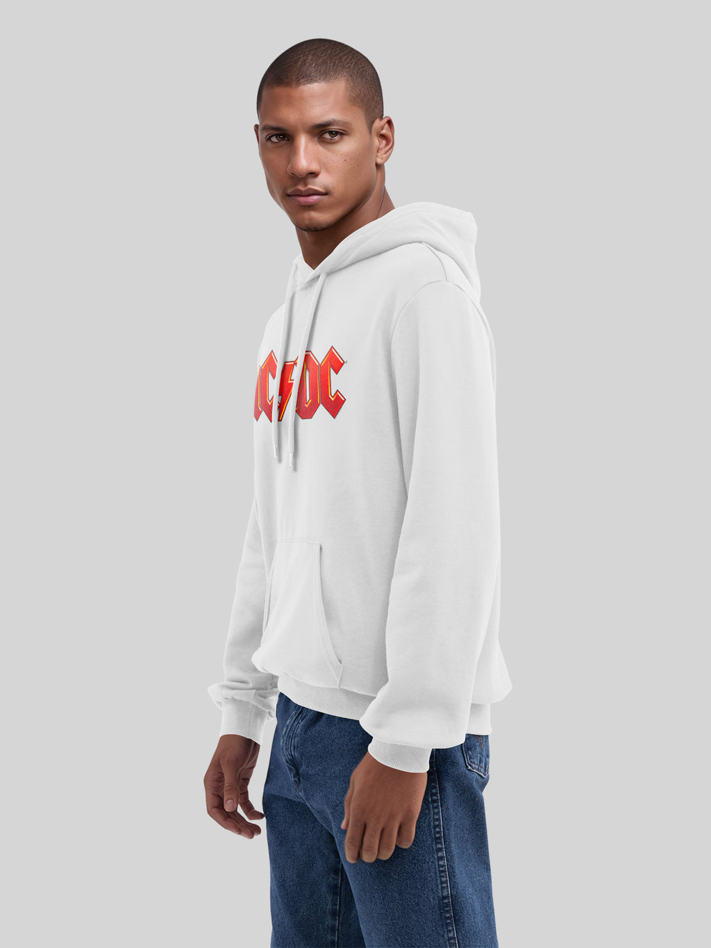 ACDC Dunkelrotes Logo Herren Hoodie