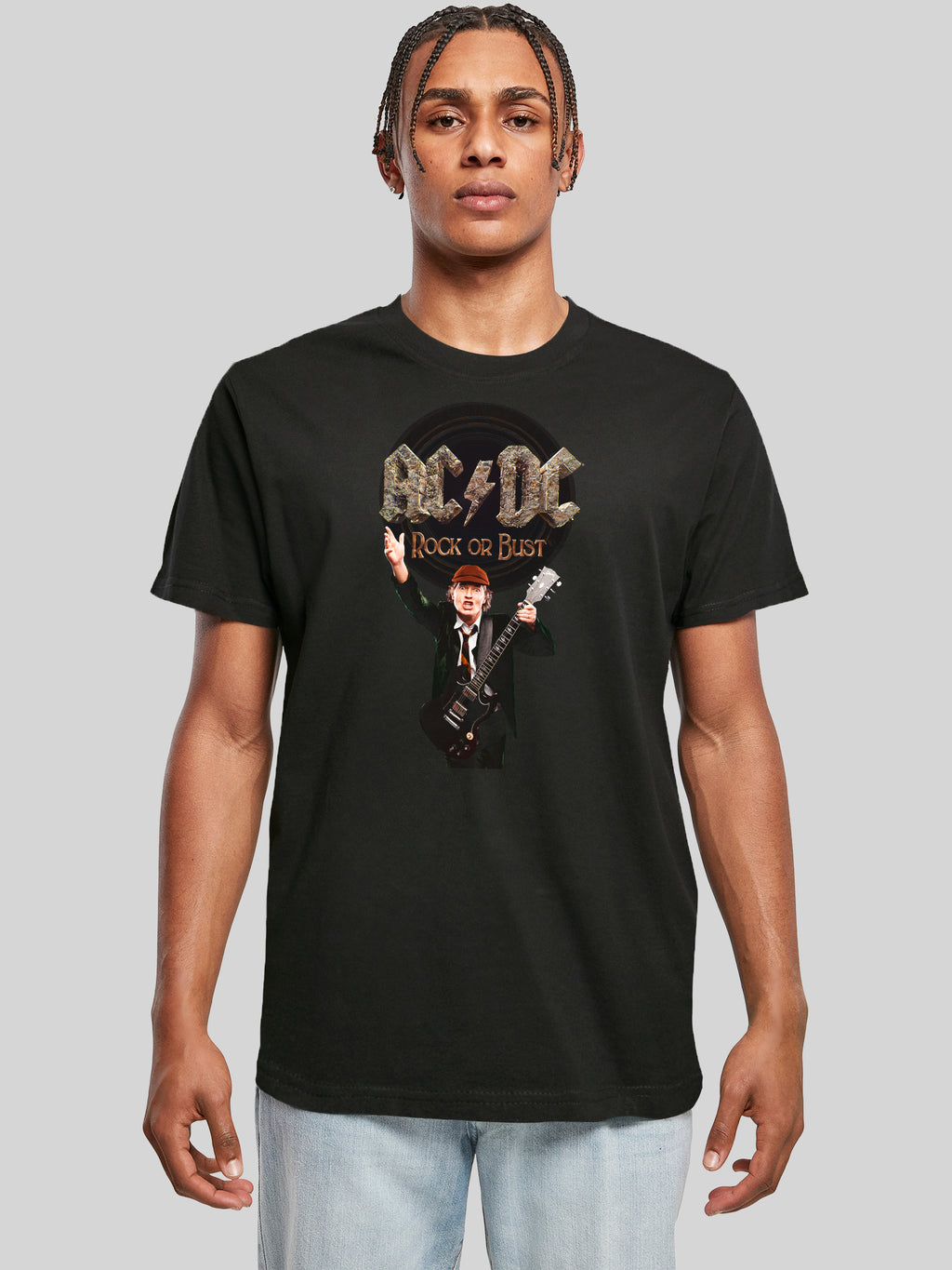 Camiseta ACDC Rock o Bust Angus Young Camiseta redonda