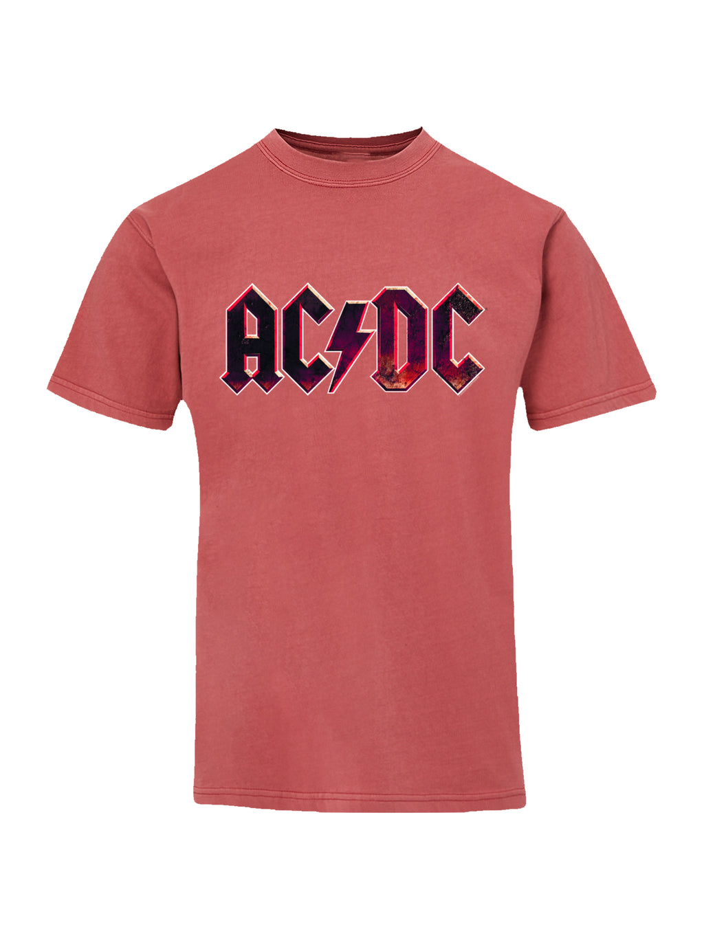 AC/DC Raw Distressed Logo with Coastal Color Tee