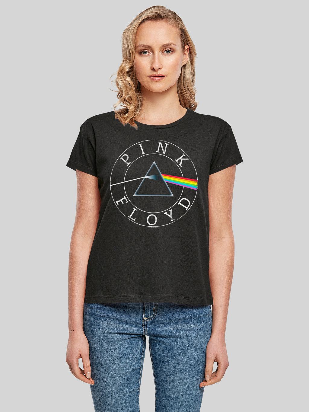 Pink Floyd Prism Circle Logo with Ladies Box Tee
