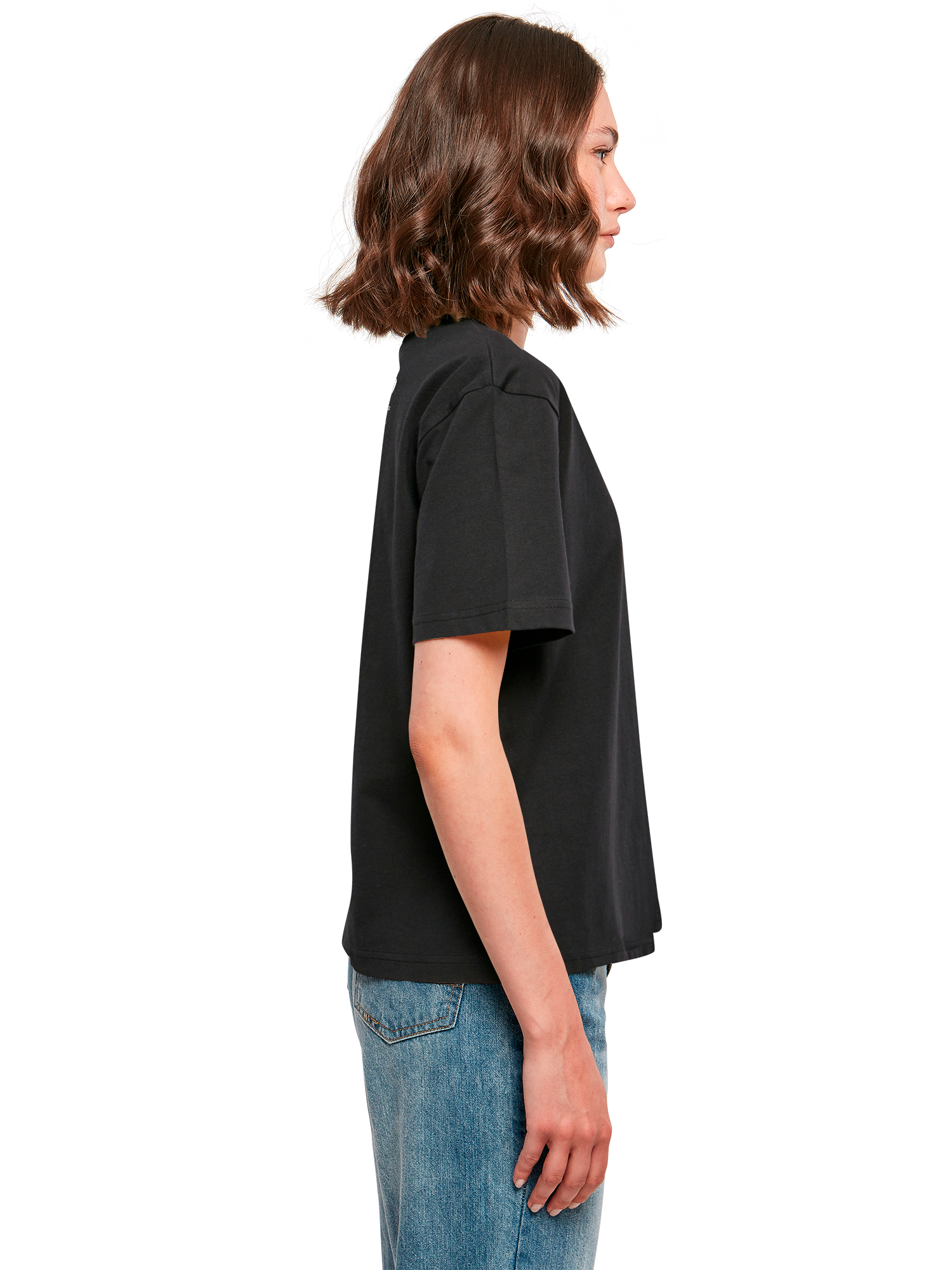 Atari Games Logo White Retro Gaming Horizontal and Atari Gravitar Box Cover with Ladies Everyday Tee