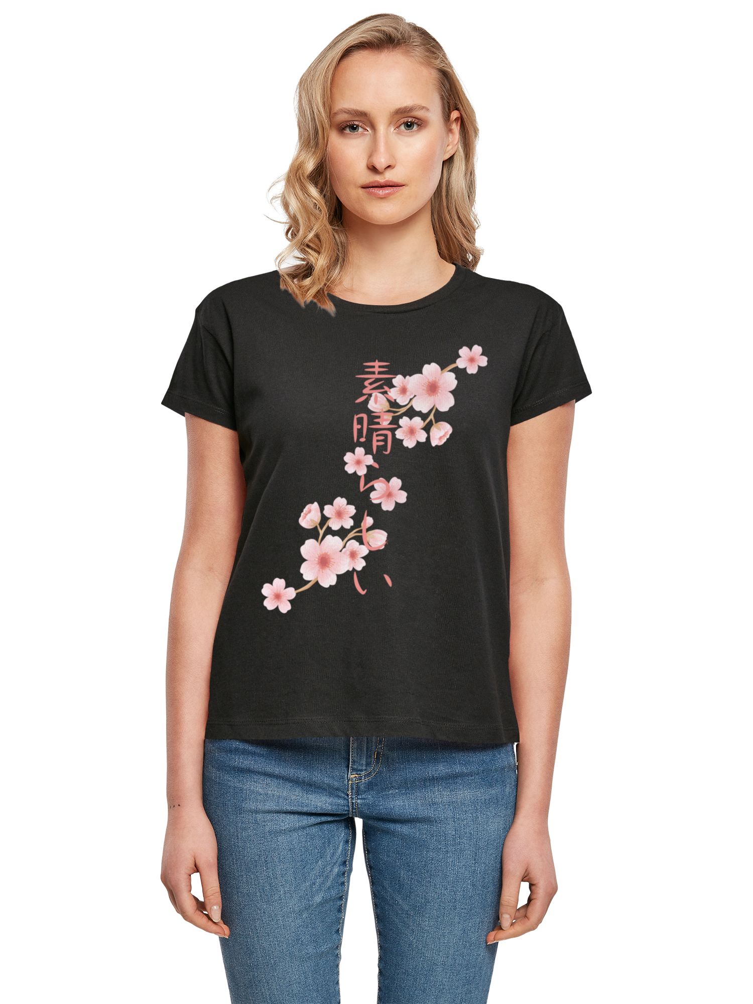Kirschblüten Asien Ladies Box T-Shirt