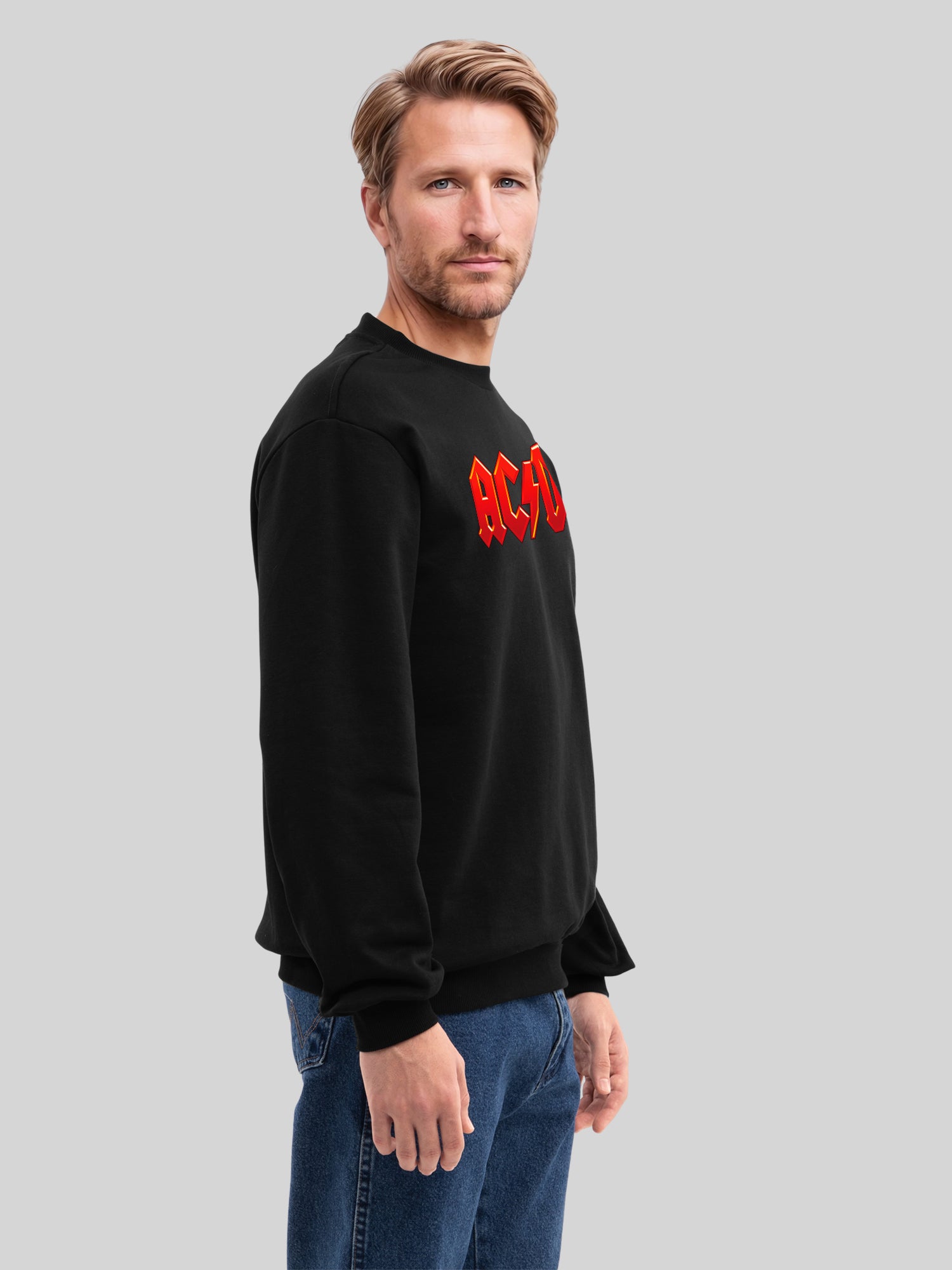 ACDC Dunkelrotes Logo Herren Sweatshirt