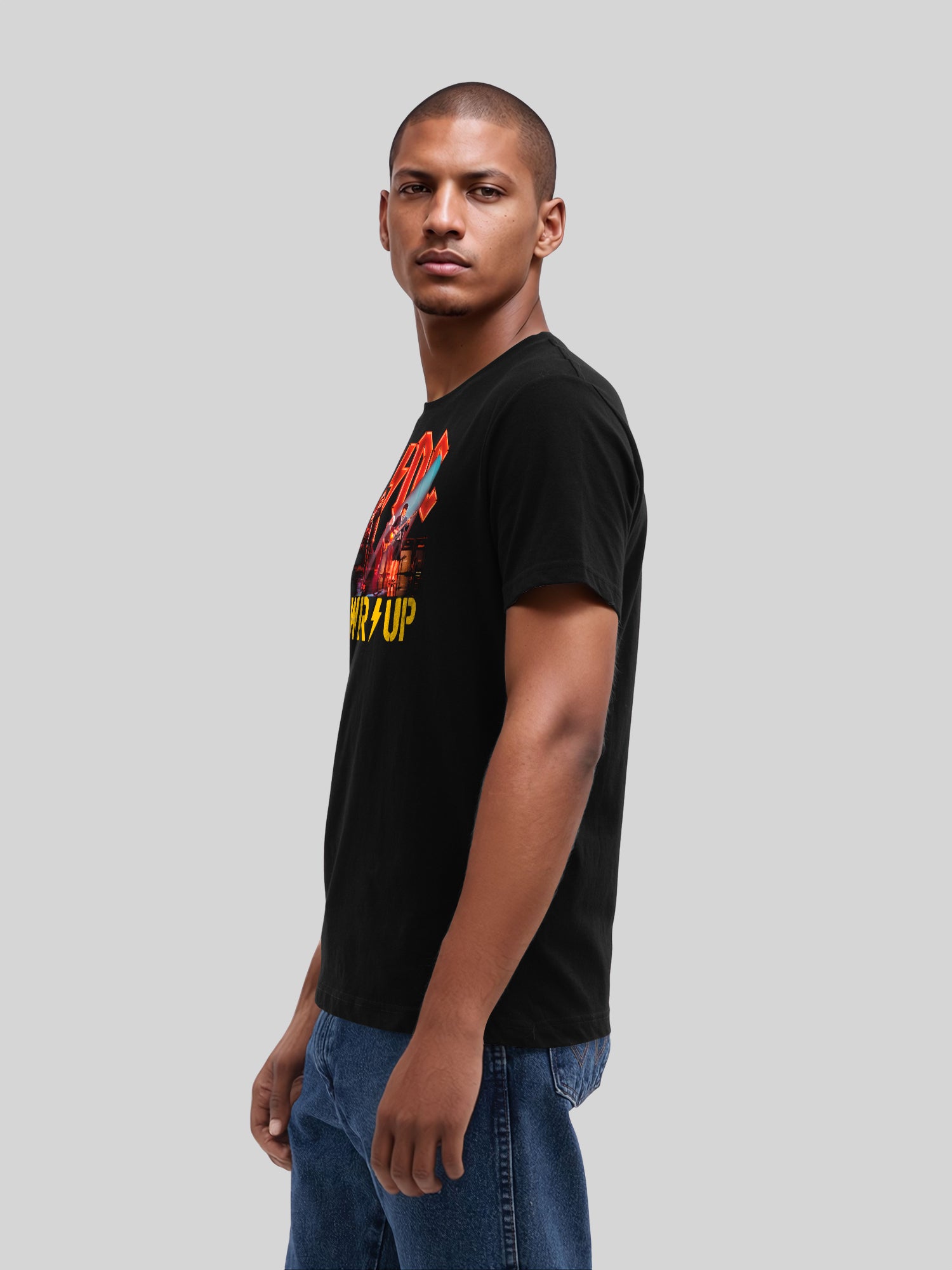 ACDC Pwrup Stage Lights avec True Blanks | Tee-shirt régulier pour hommes