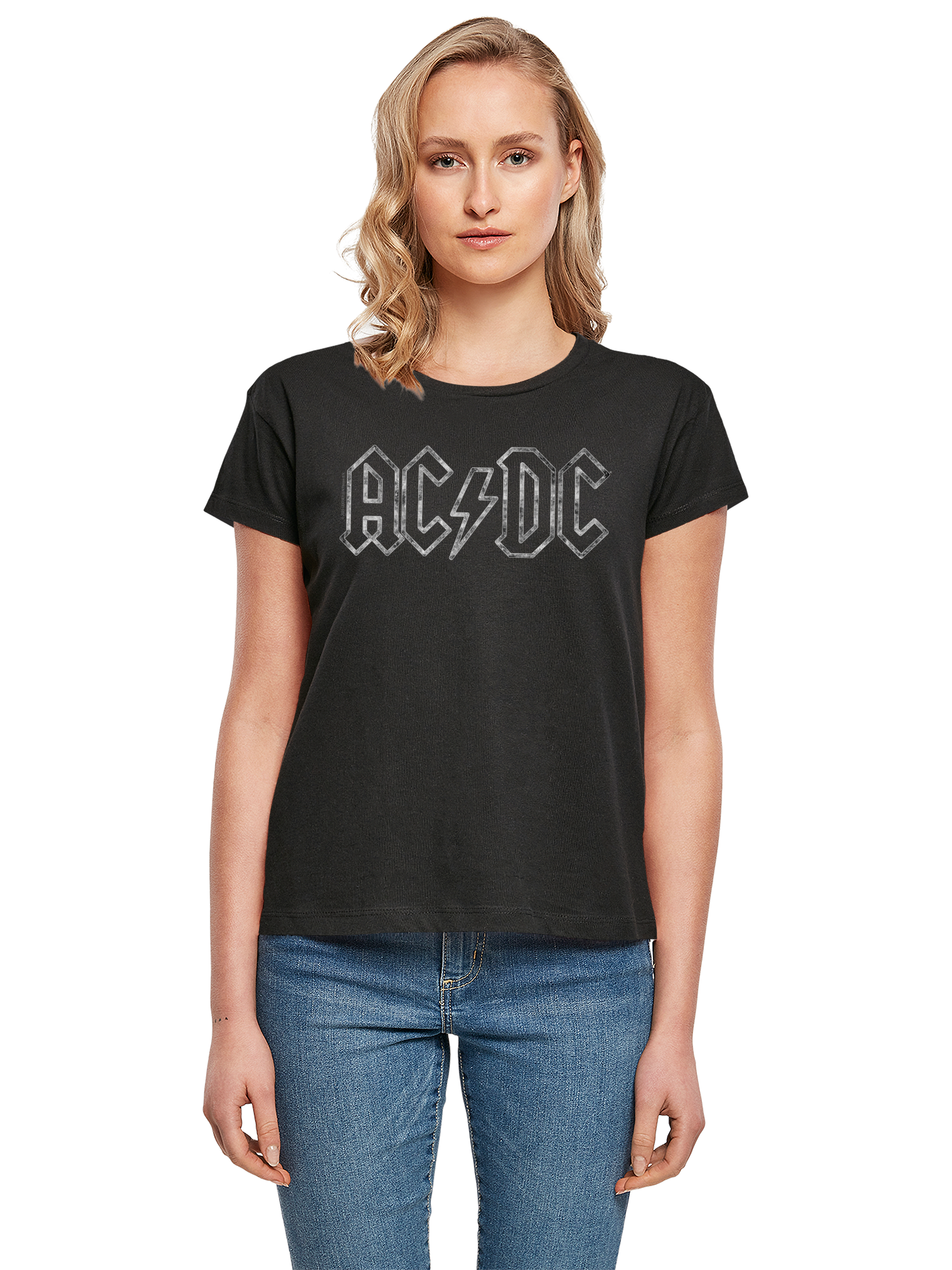 T-shirt de logo de désordre AC / DC Jagged