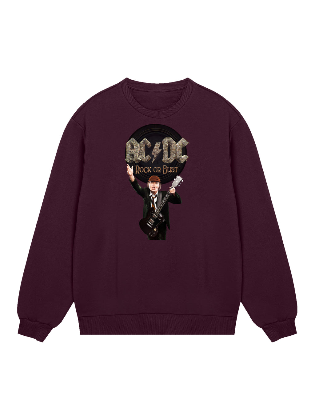 ACDC Rock Or Bust Angus Young Herren Sweatshirt