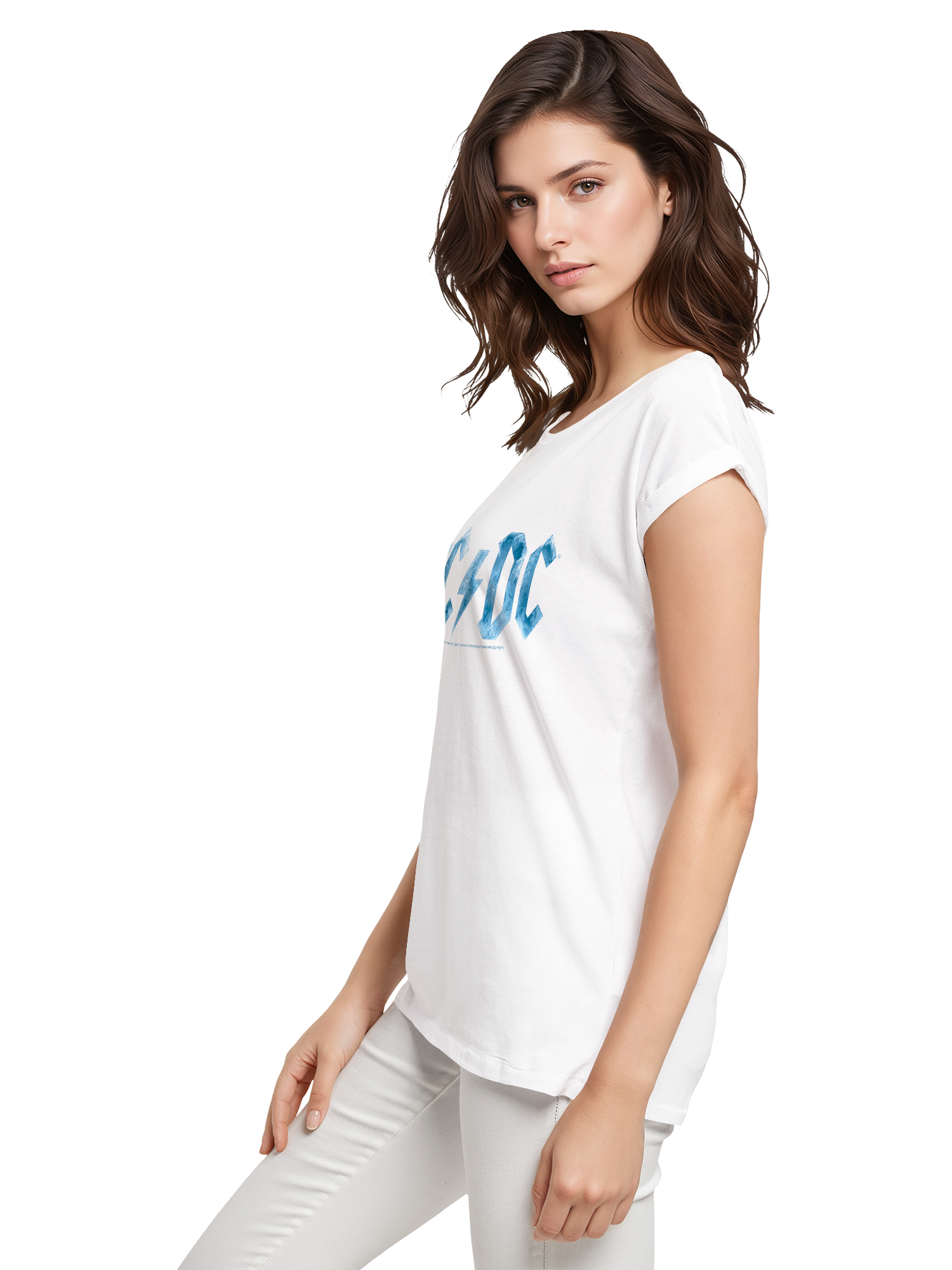 ACDC Blue Ice Logo Damen T-Shirt