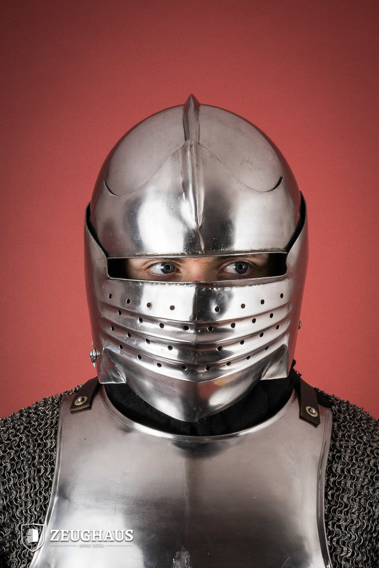 Bellows Face Sallet Helmet 1,6mm Polished