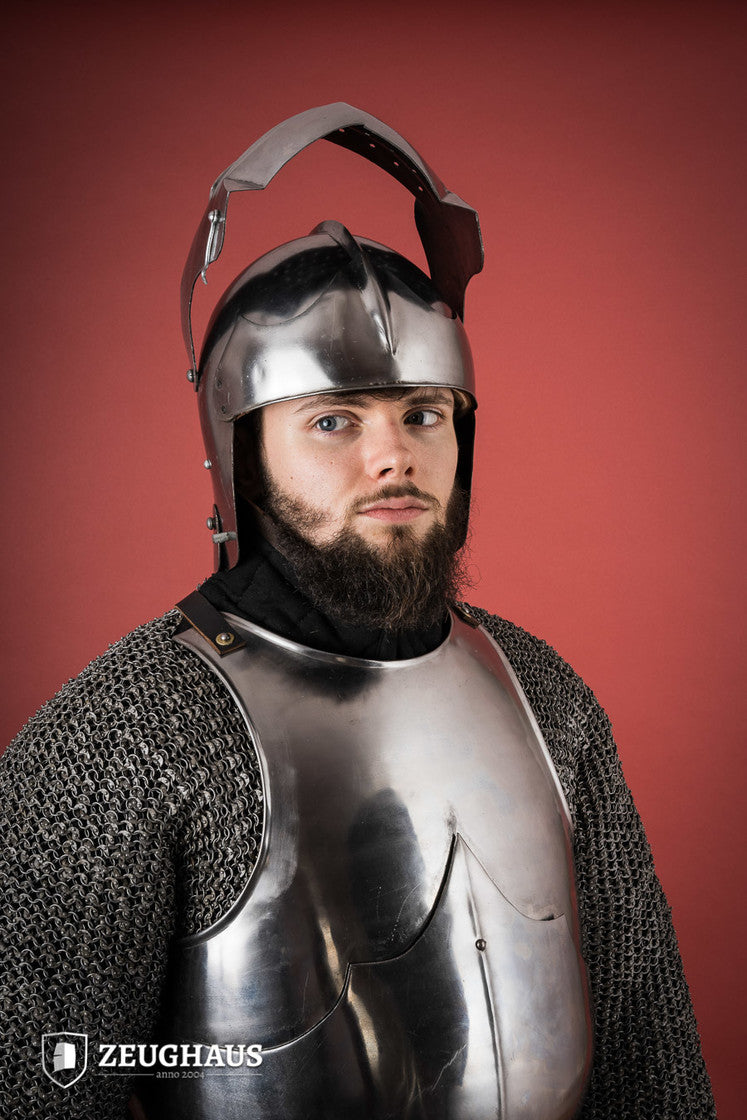 Bellows Face Sallet Helmet 1,6mm Polished