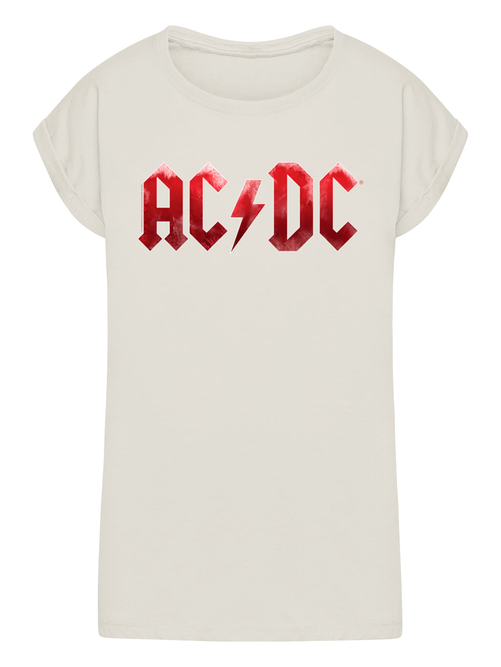 TEE ACDC RED ICE LOGO Damas de hombro extendido