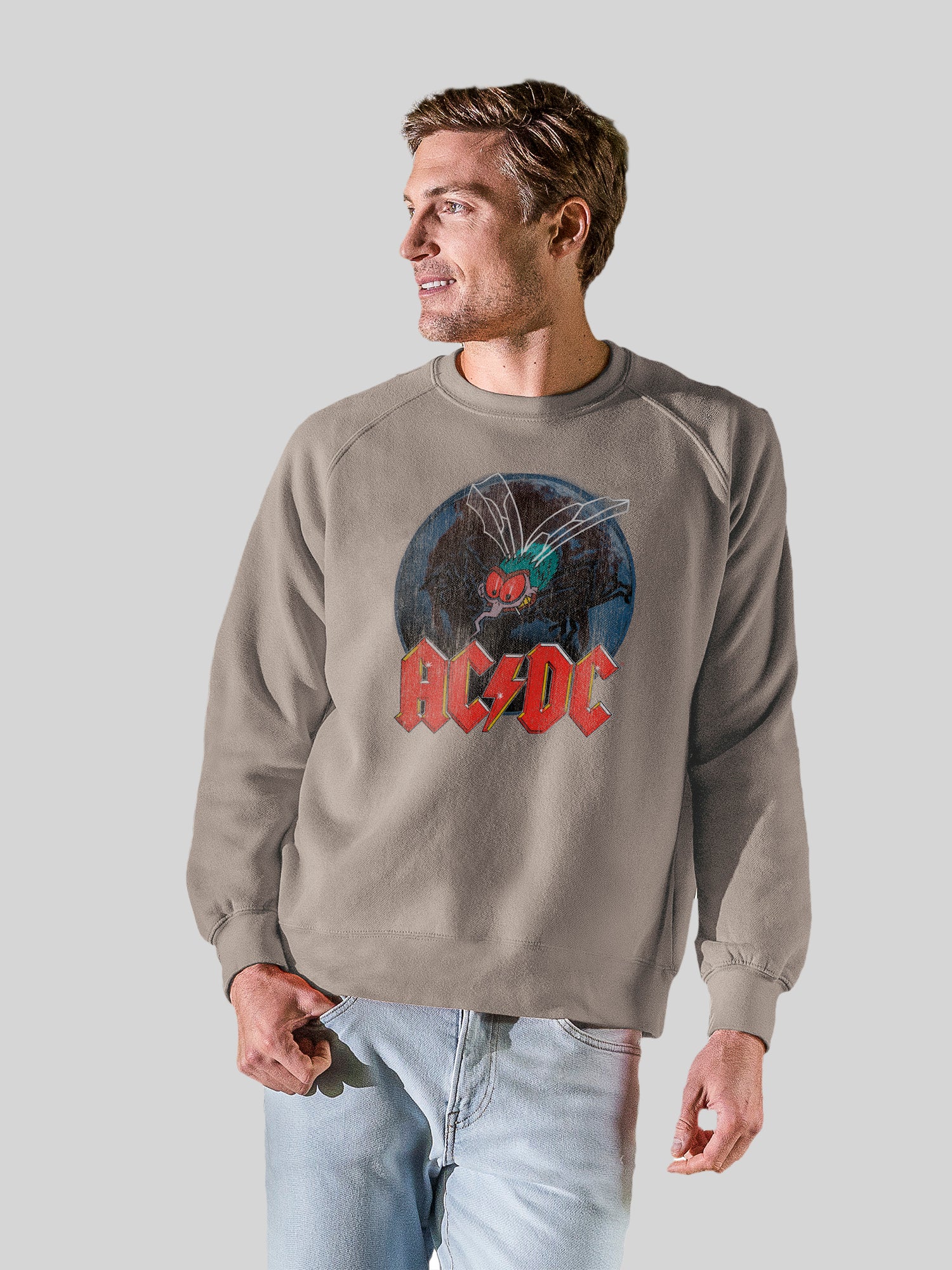 ACDC Fly On The Wall with Vintage Fleece Raglan Crew
