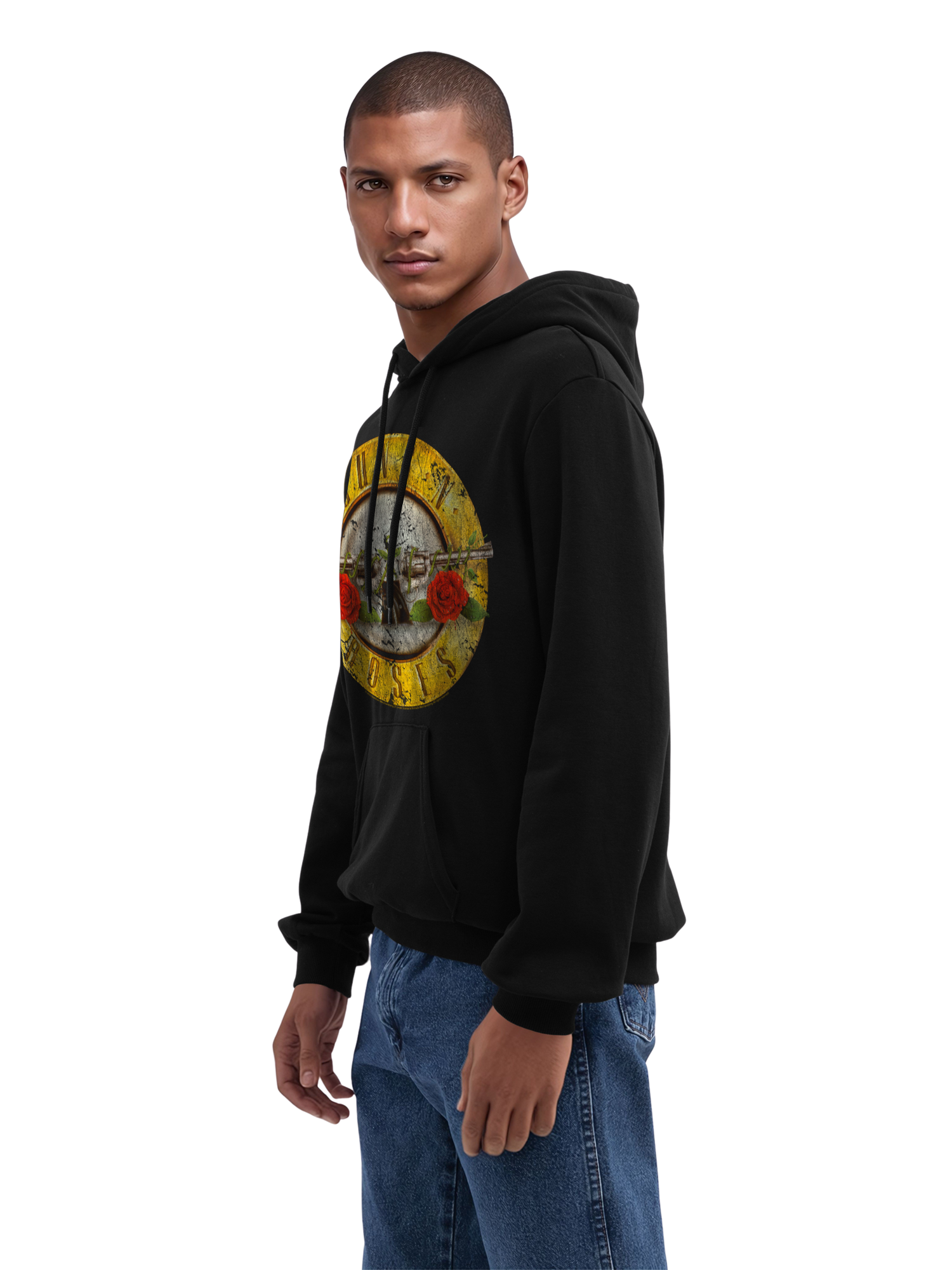 Guns 'n' Roses Vintage Bullet Logo with True Blanks | Mens Regular Hoody