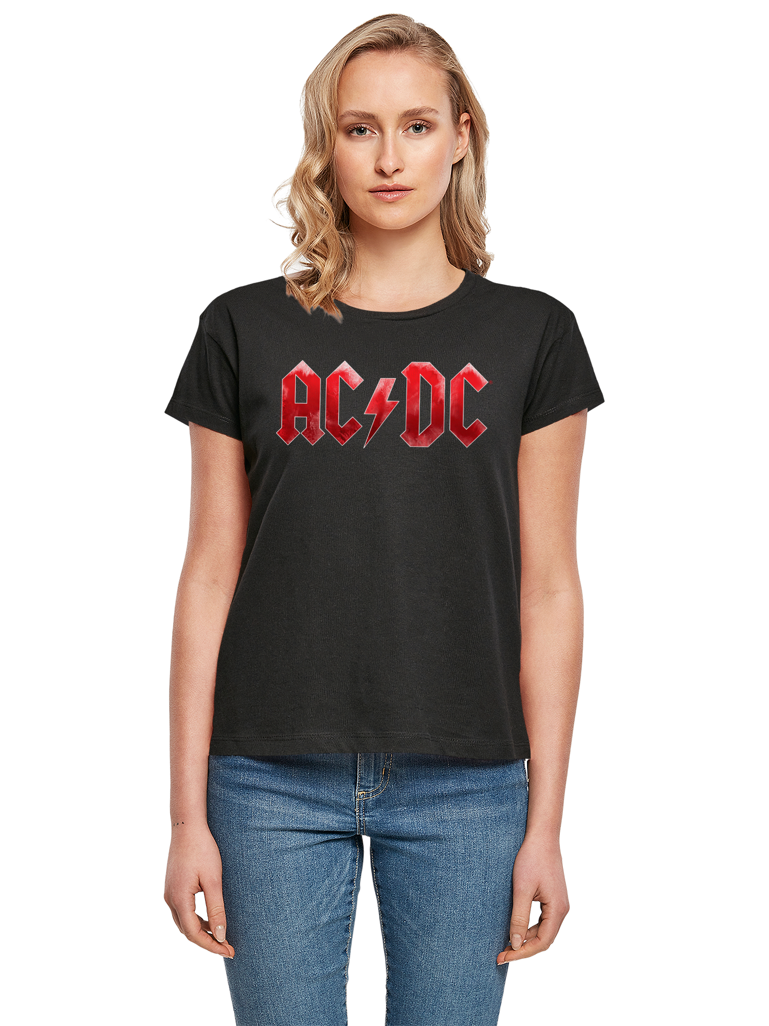 ACDC Red Ice Logo Ladies Box Tee