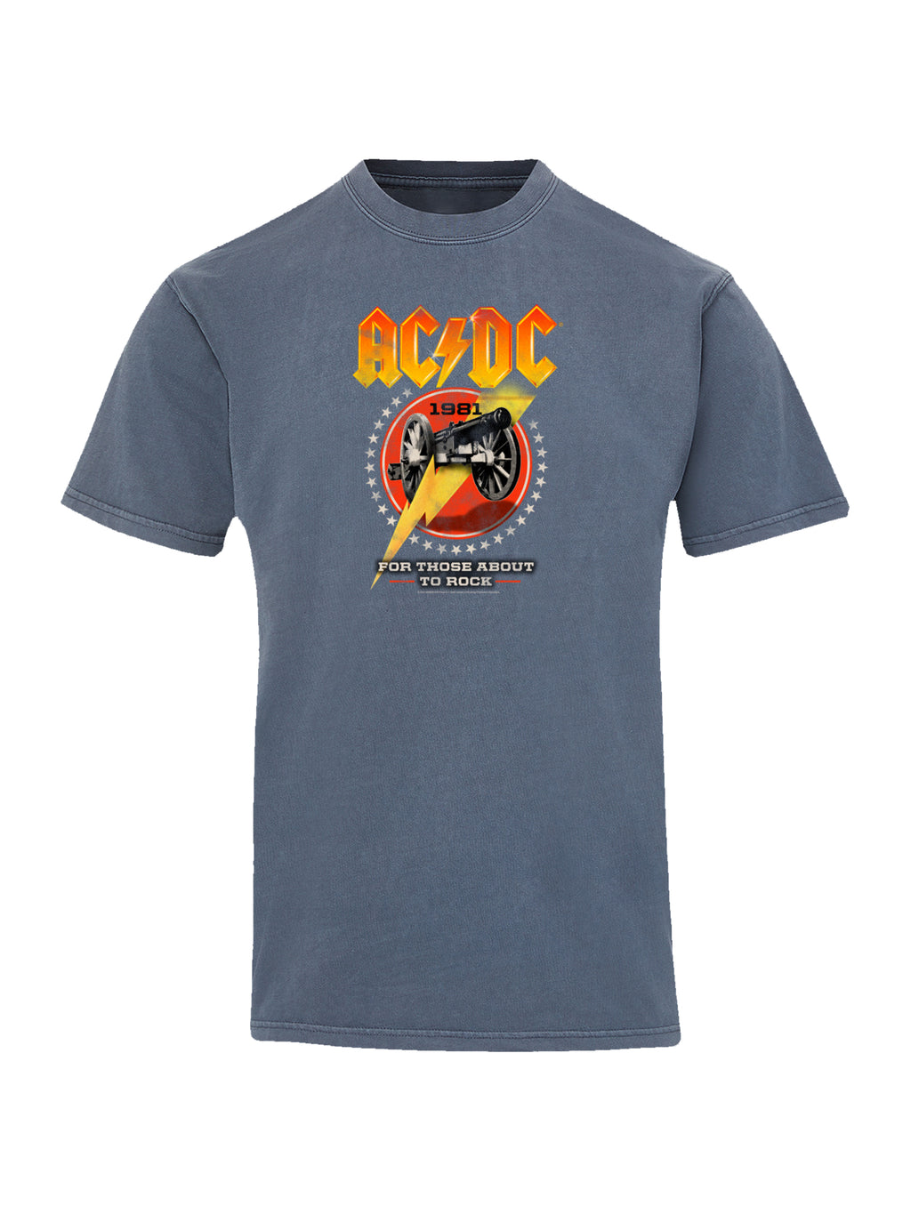 ACDC para aquellos a punto de rockear 1981 con camiseta de color costero