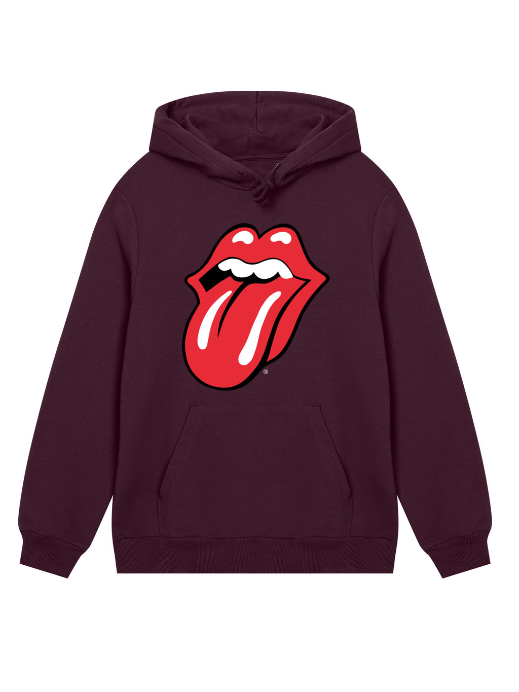The Rolling Stones Classic Tongue Blk con Blanks verdaderos | Sudadera con capucha regular para hombres