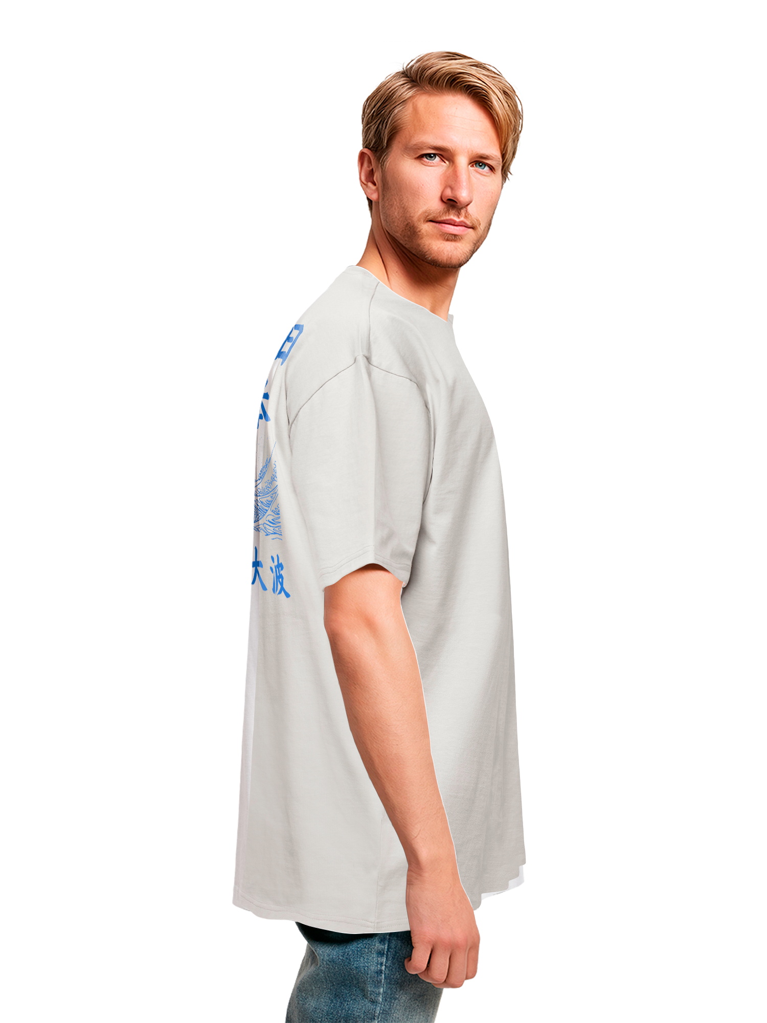 T-shirt surdimensionné lourde Kanagawa Wave