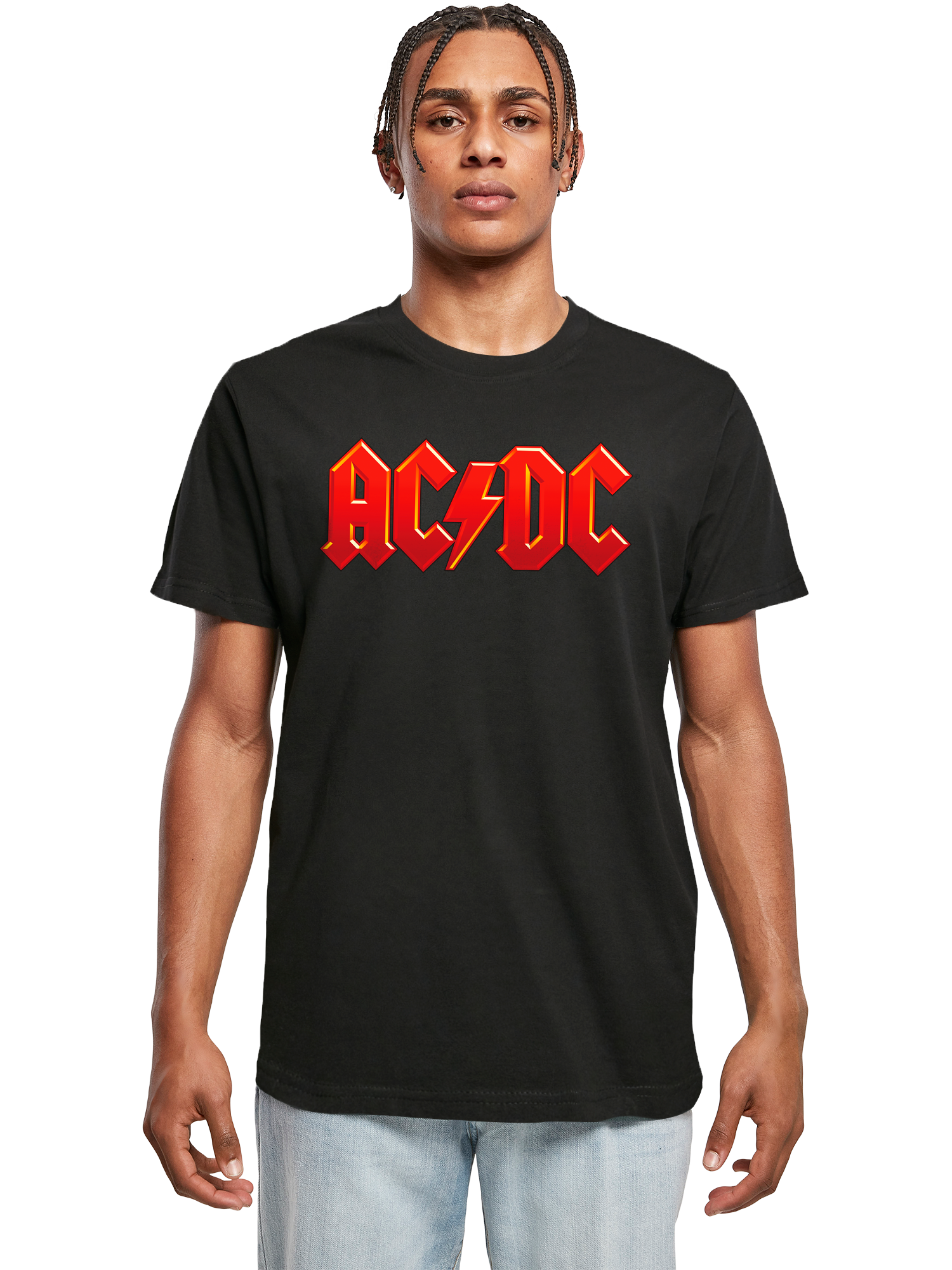 Dunkelrotes ACDC-Logo-T-Shirt