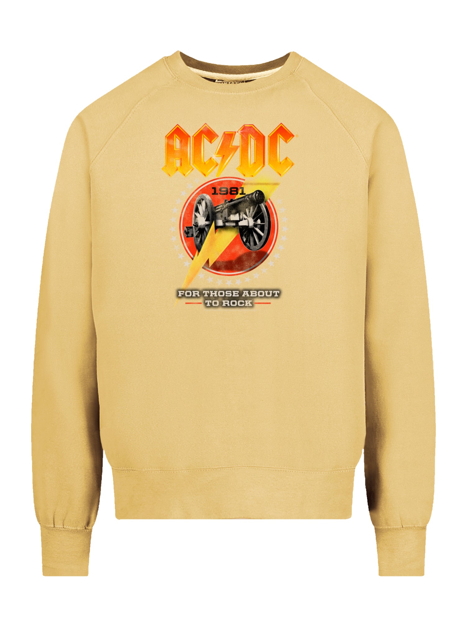 ACDC For Those About To Rock 1981 with Vintage Fleece Raglan Crew