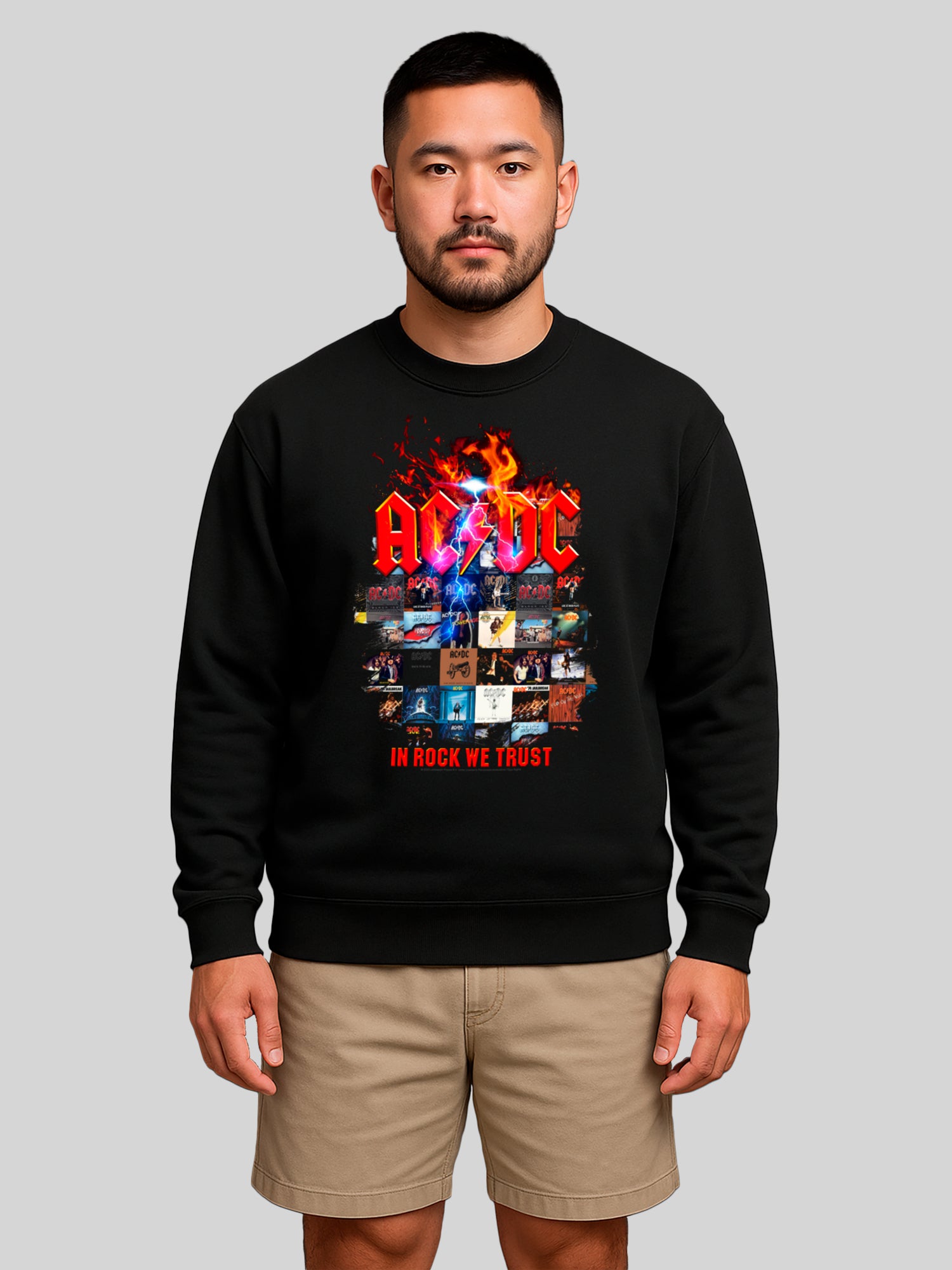 AC / DC dans Rock We Trust Album couvre le sweat biologique masculin