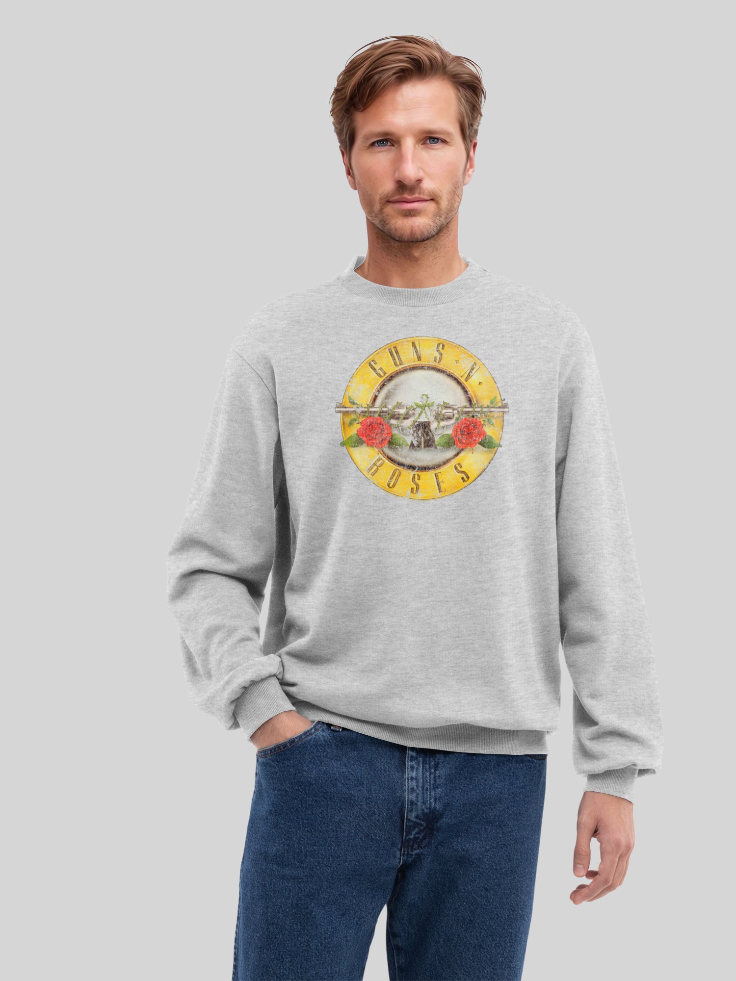 Guns 'n' Roses Vintage Bullet Logo with True Blanks | Mens Regular Sweat
