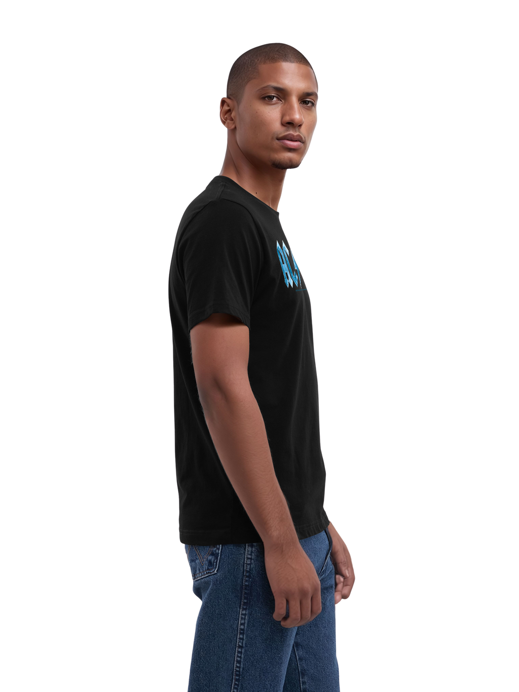 ACDC Herren T-Shirt mit blauem Eis-Logo