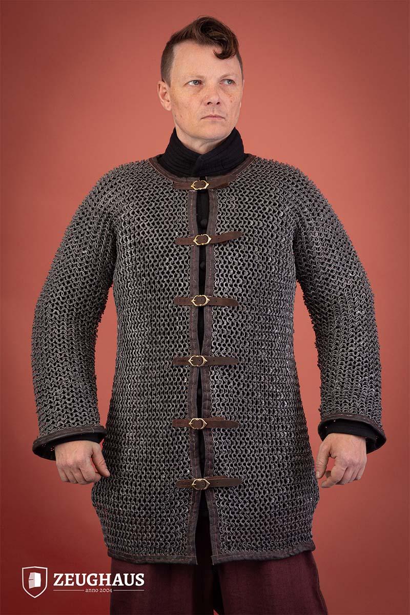 Chainmail Hauberk Roundring 10mm Burnished