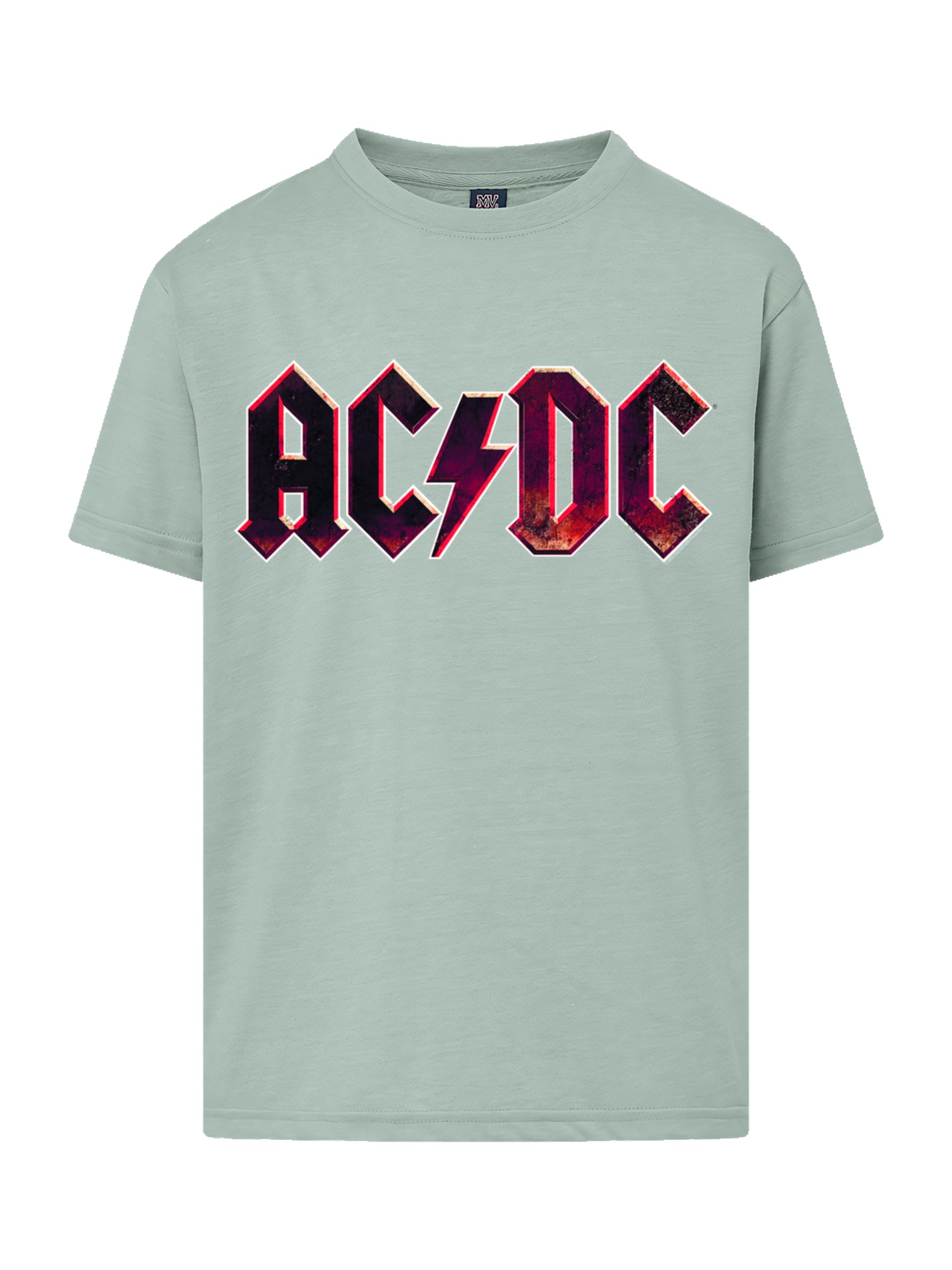 Logotipo desgastado de AC/DC con camiseta de amigos juveniles
