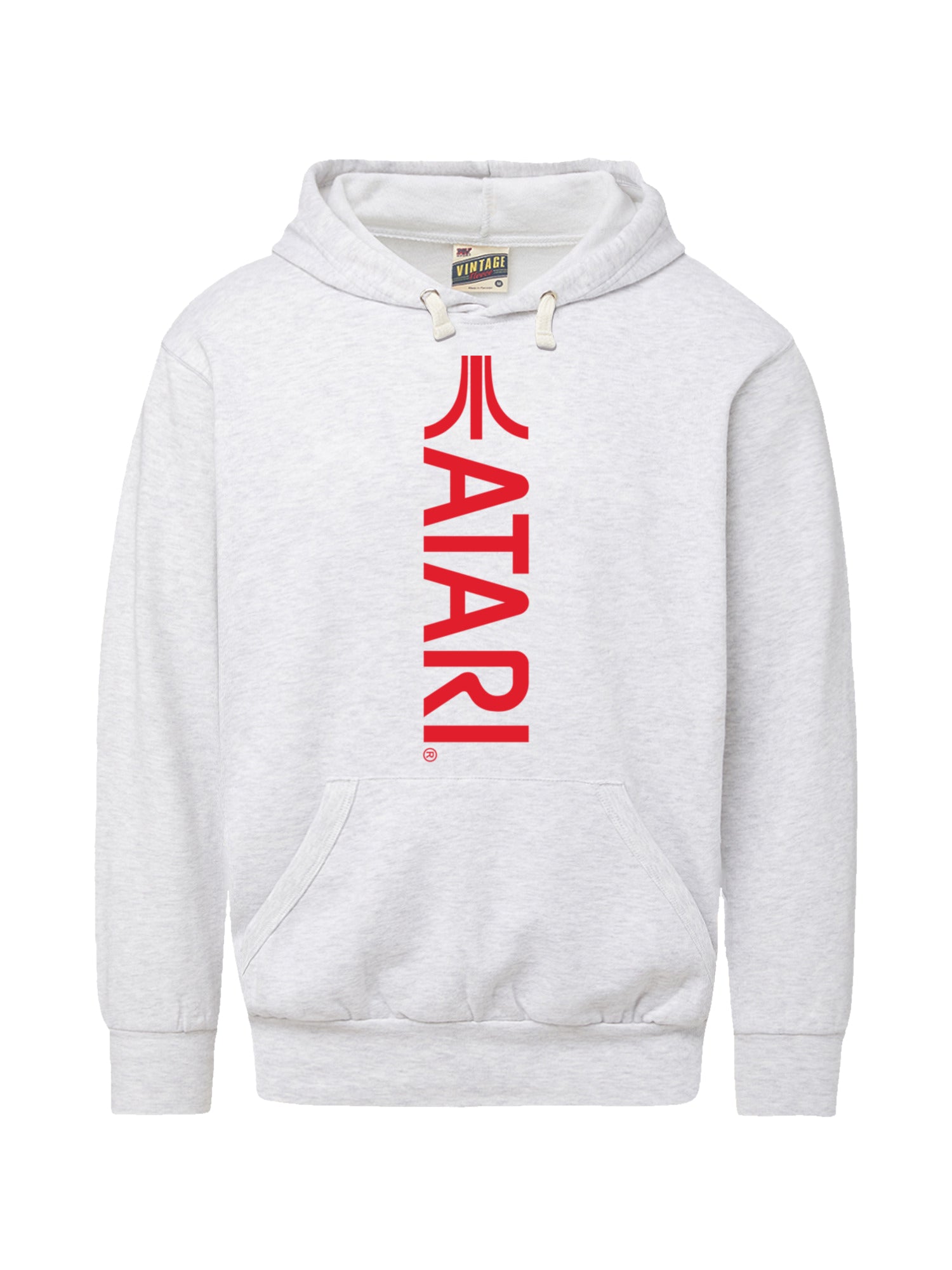 Atari Games Vertical Logo Red Retro Gaming mit Vintage Fleece Hood