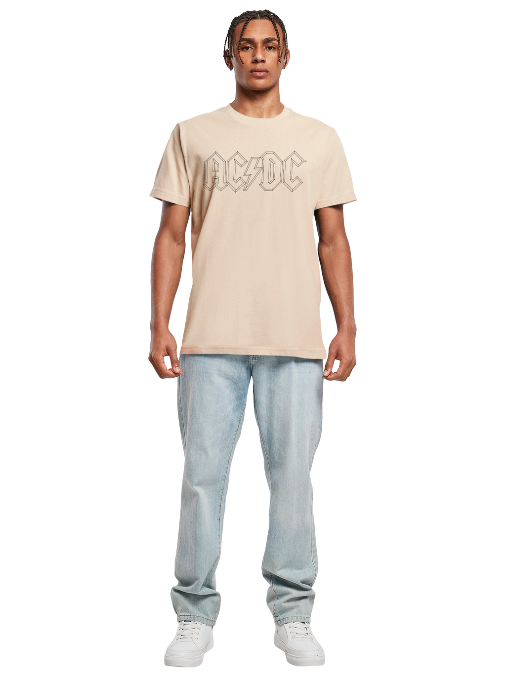 T-shirt logo AC / DC Black Outline