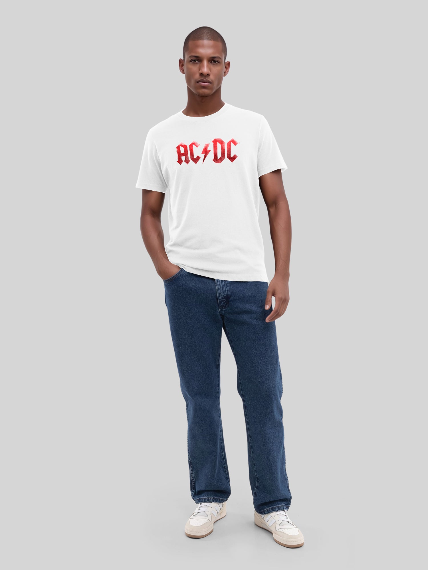 ACDC Red Ice Logo with True Blanks | Mens Regular Tee