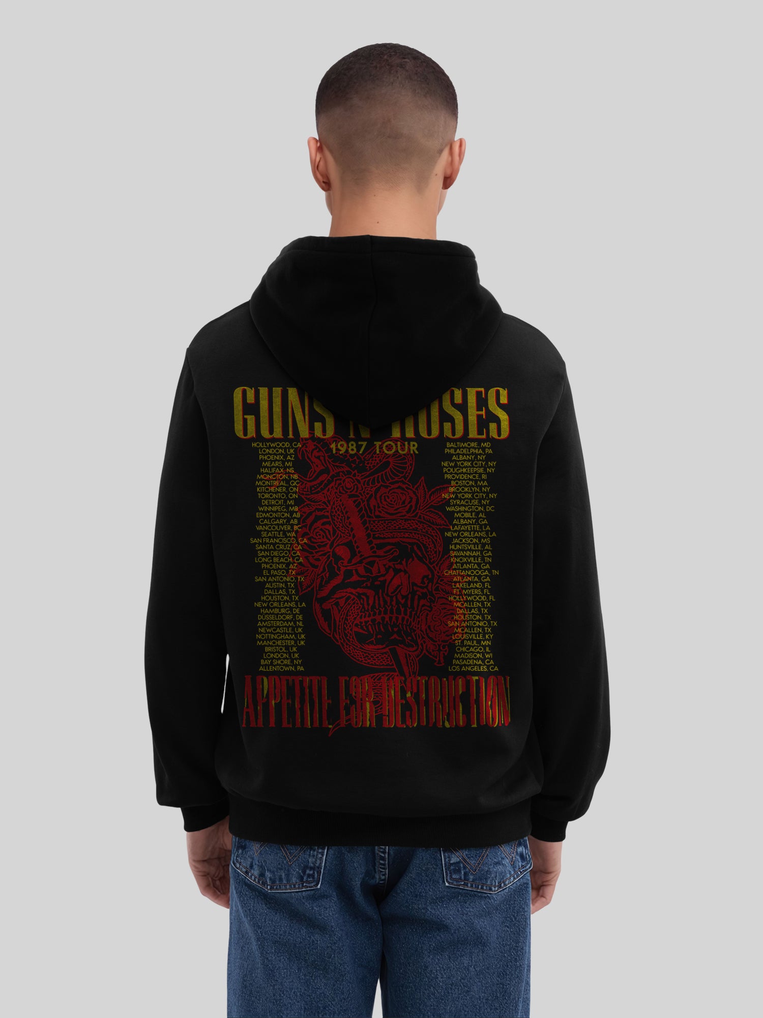 Affiche de concert vintage de Guns N 'Roses 1987 | Hoodie régulier pour hommes